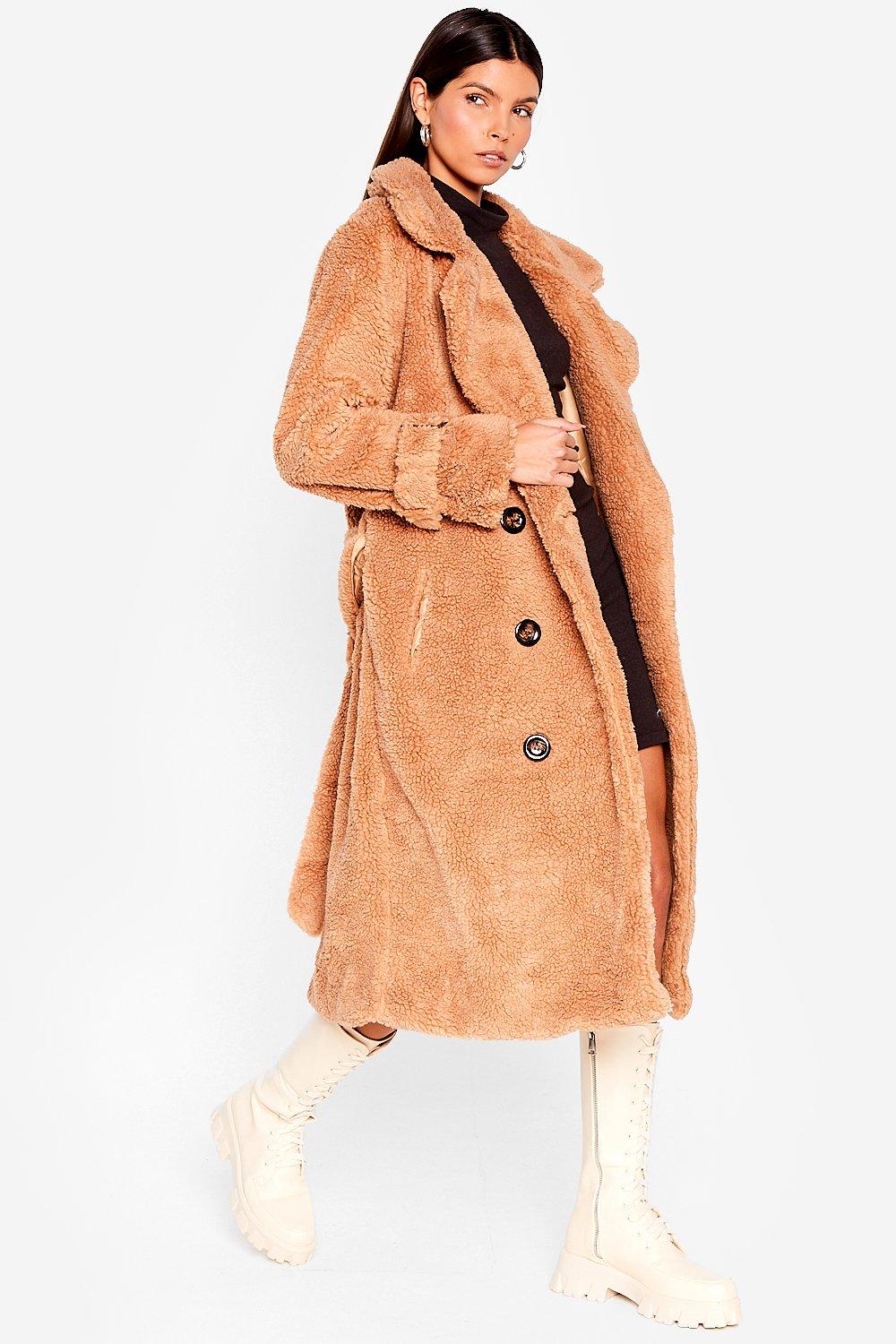 Nasty gal store teddy coat