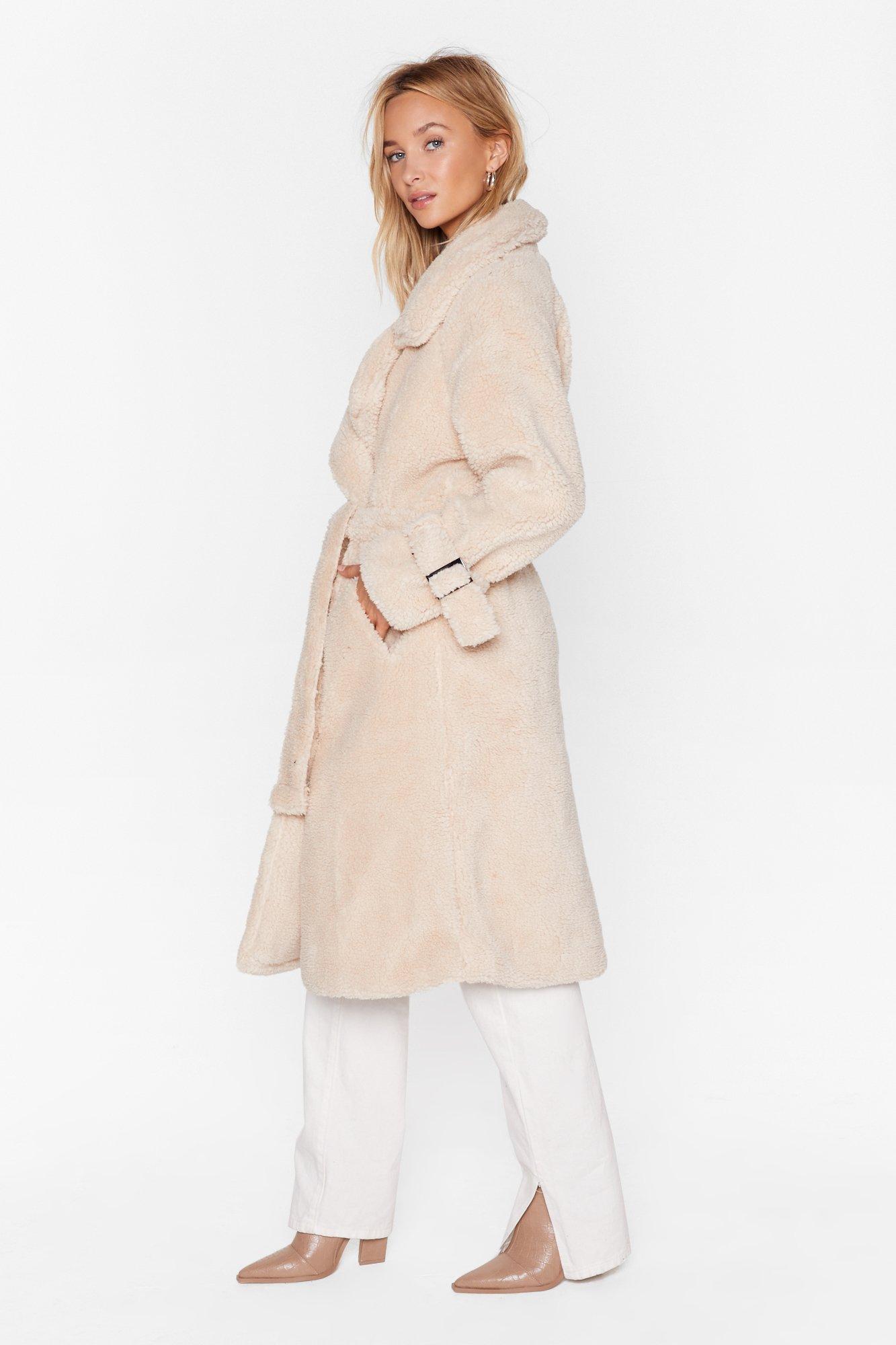 Nasty gal teddy clearance coat