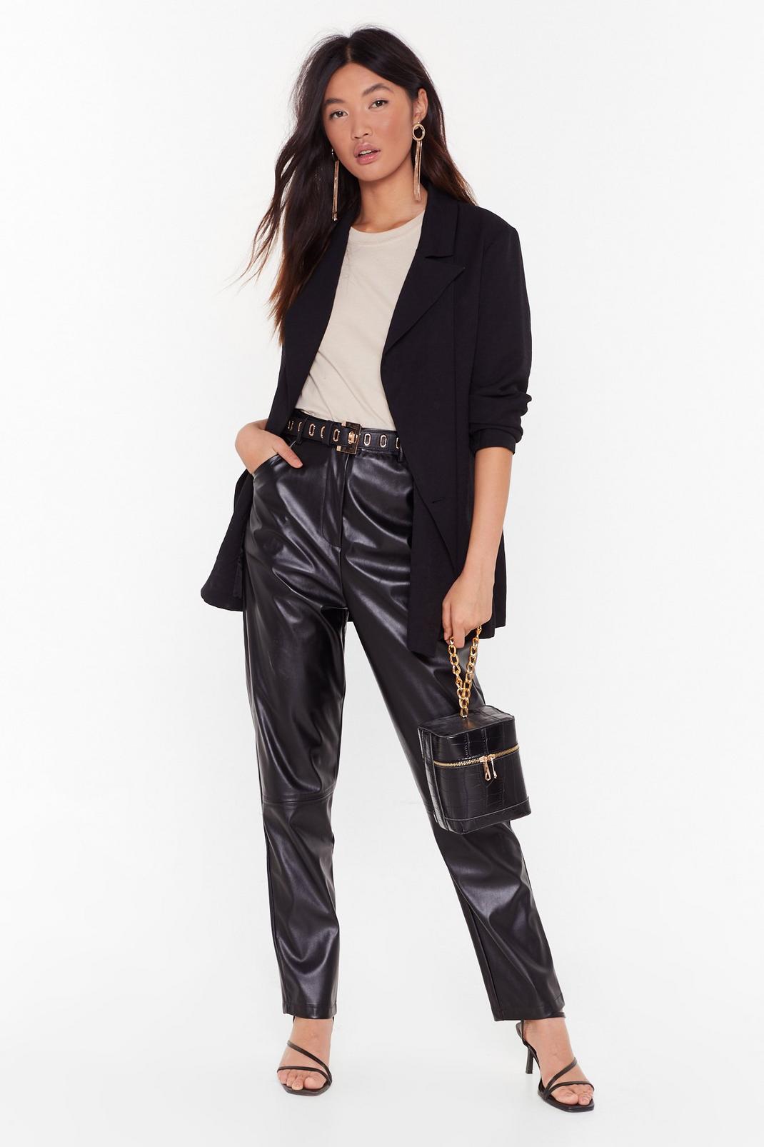 Some Things Faux Leather Change Pants image number 1