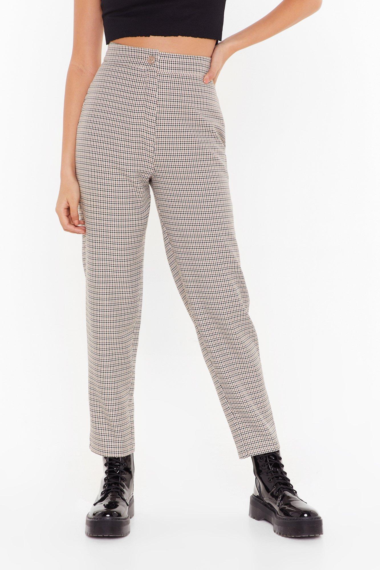 Hound to Happen Tapered Houndstooth Pants