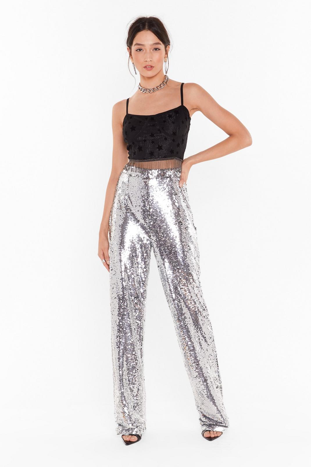 Play to Sequin Wide-Leg Pants image number 1