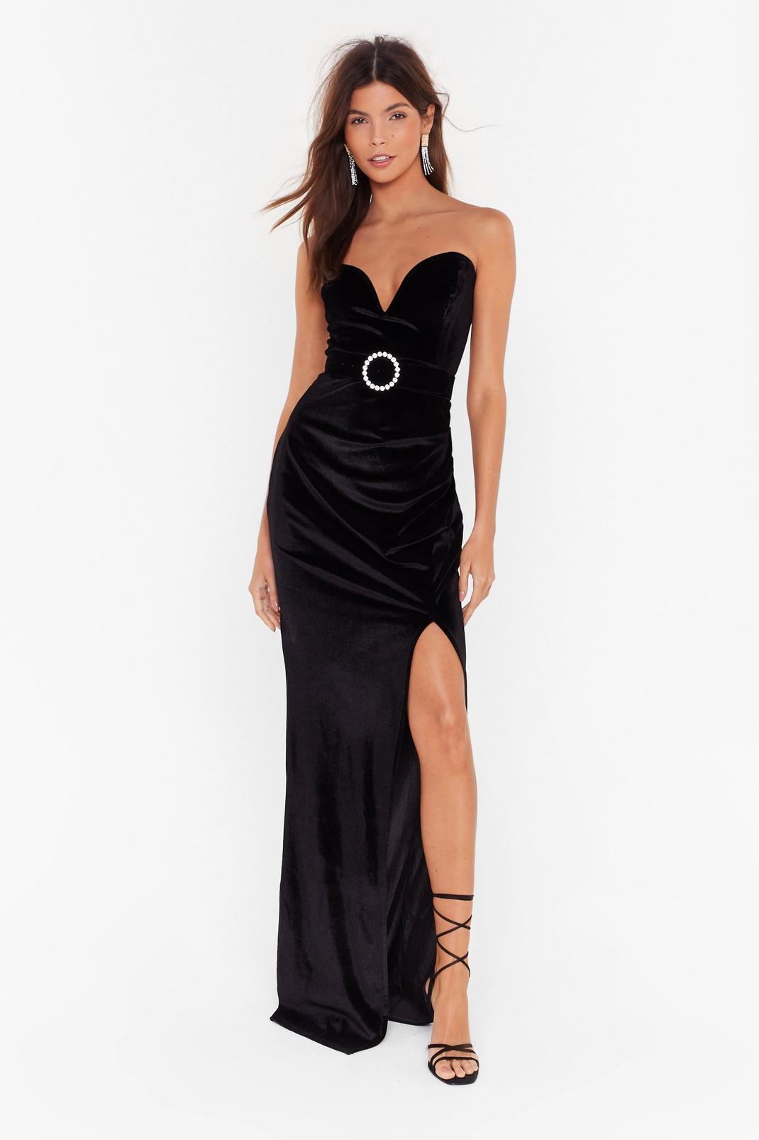 Total Eclipse of the Sweetheart Velvet Maxi Dress image number 1