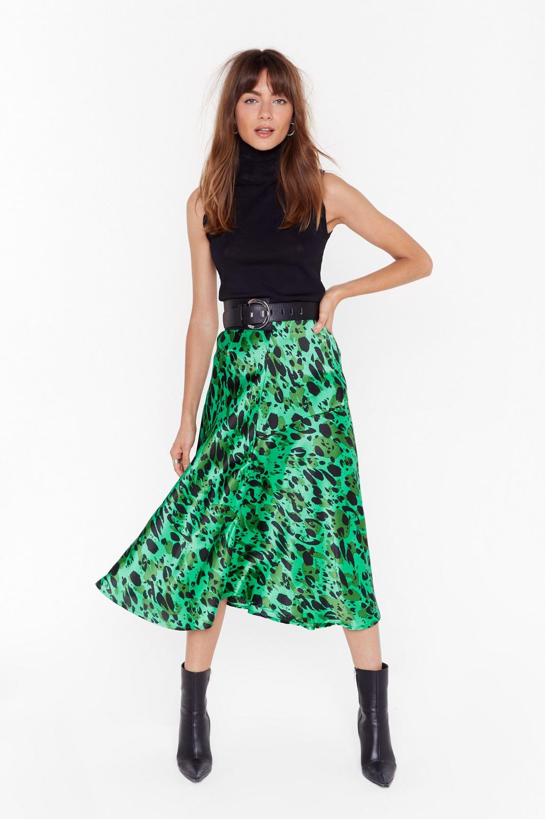 Makin' Bold Moves Abstract Midi Skirt image number 1