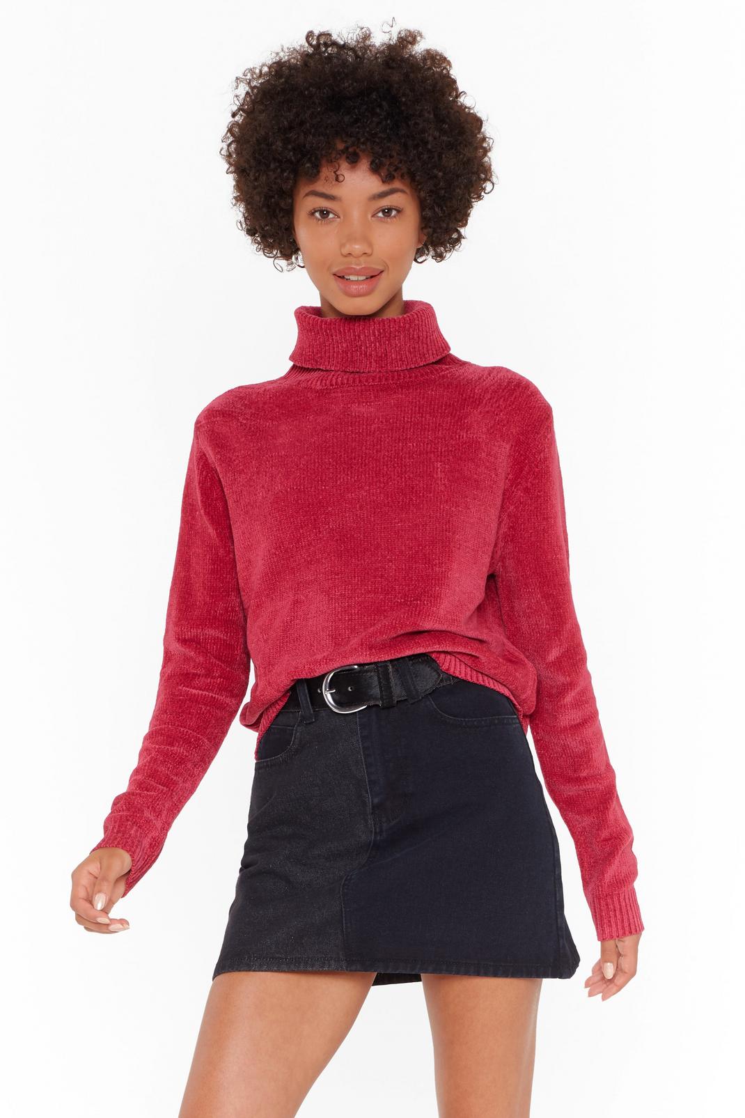 Chenille in the Air Turtleneck Jumper image number 1