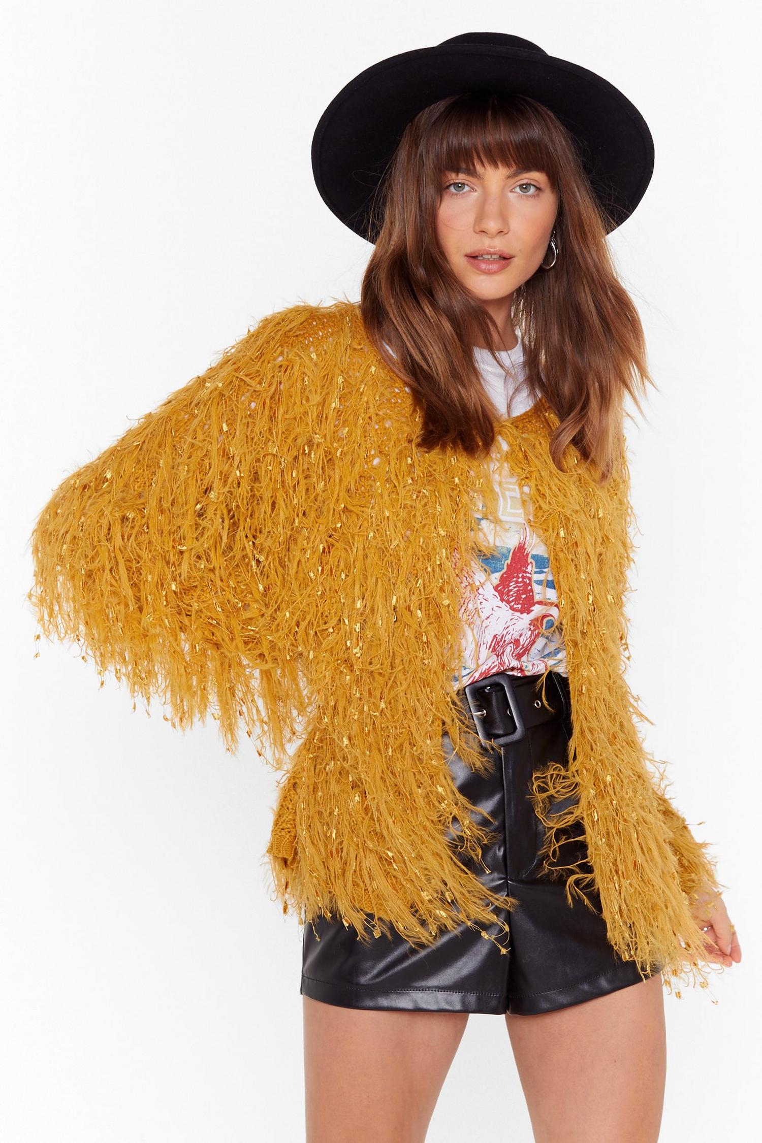 new look shaggy cardigan