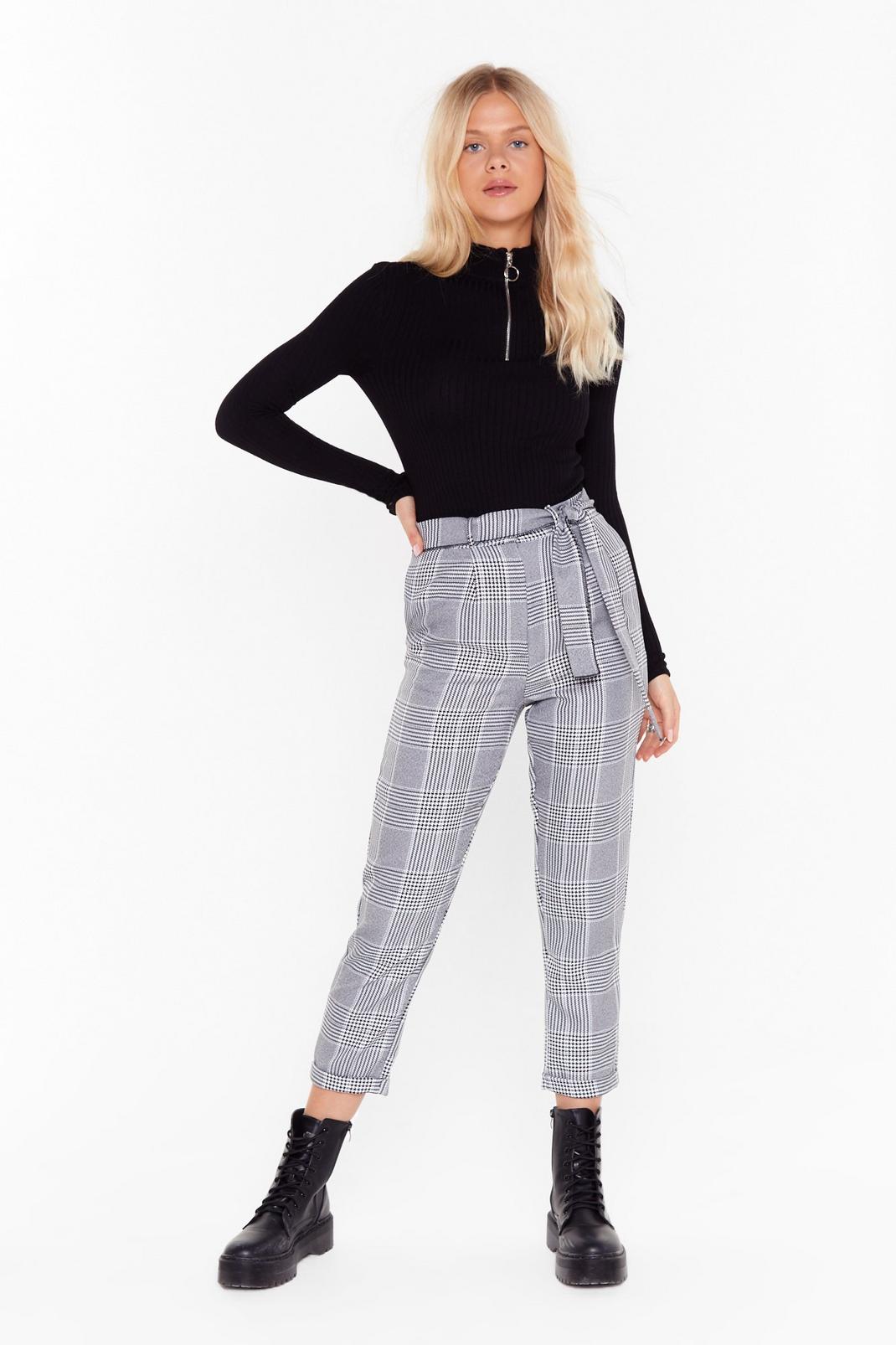 Tartan Up the Party High-Waisted Pants image number 1