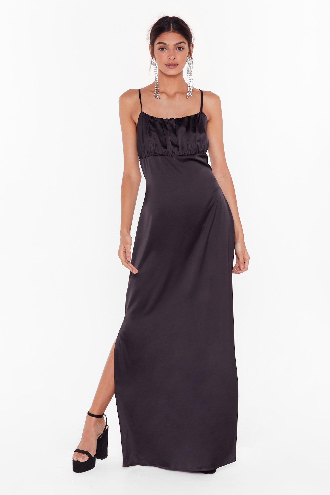 nasty gal black maxi dress