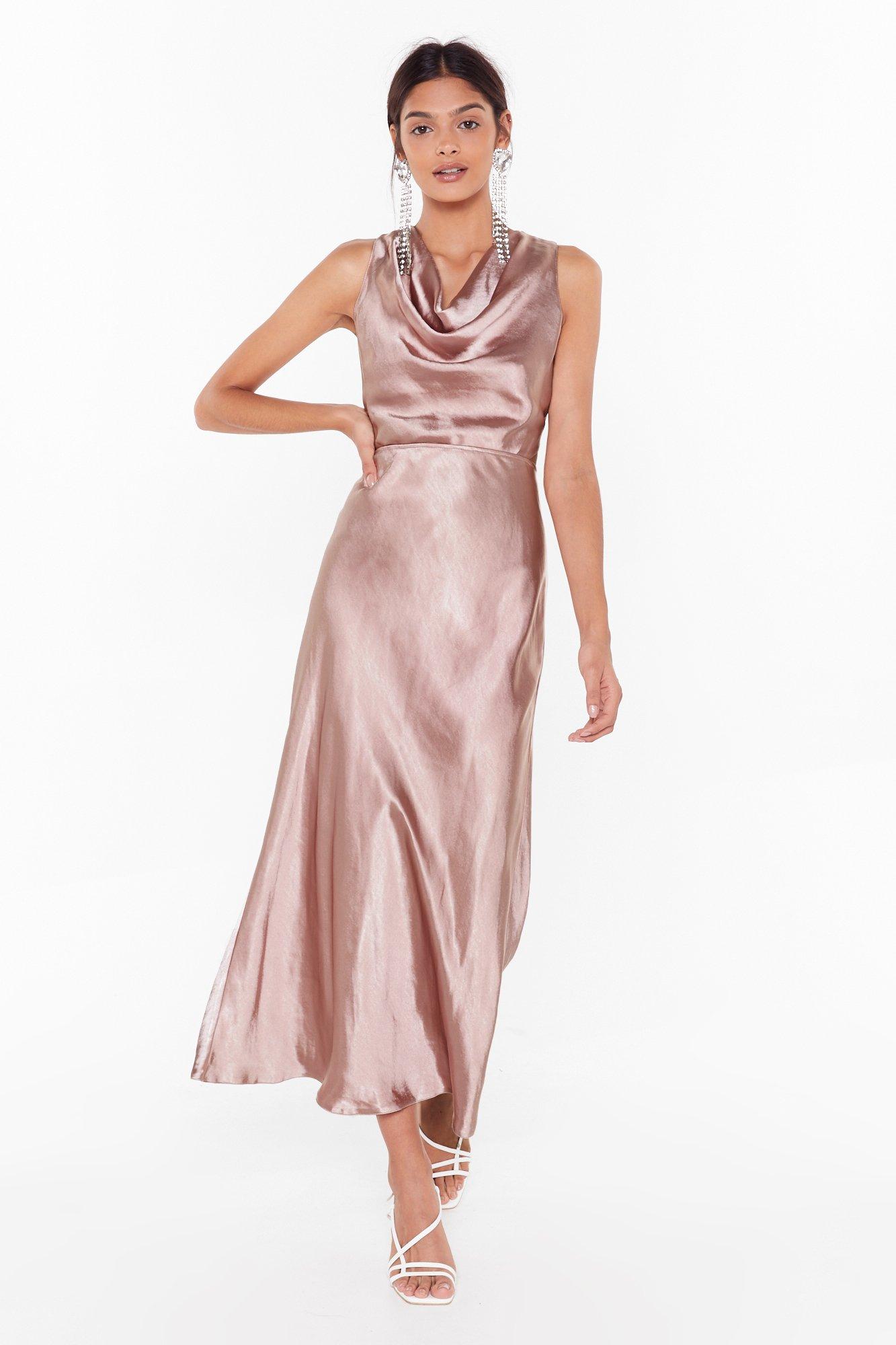 nasty gal cowl dress