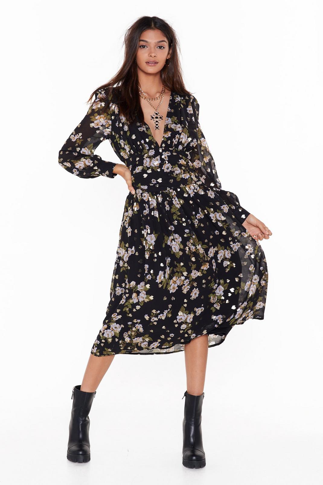 What They Don't Grow Floral Midi Dress image number 1