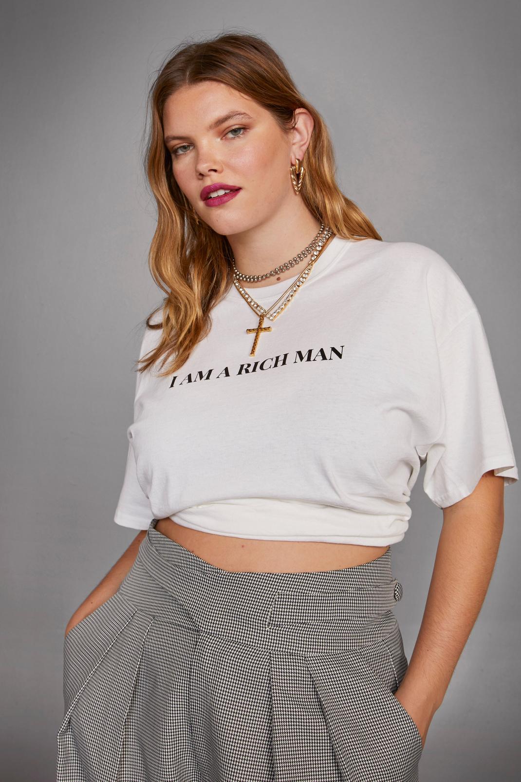 I am a Rich Man Cropped Plus Tee image number 1
