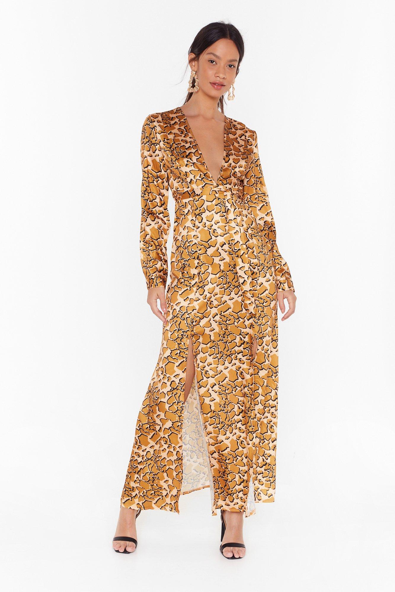 giraffe maxi dress