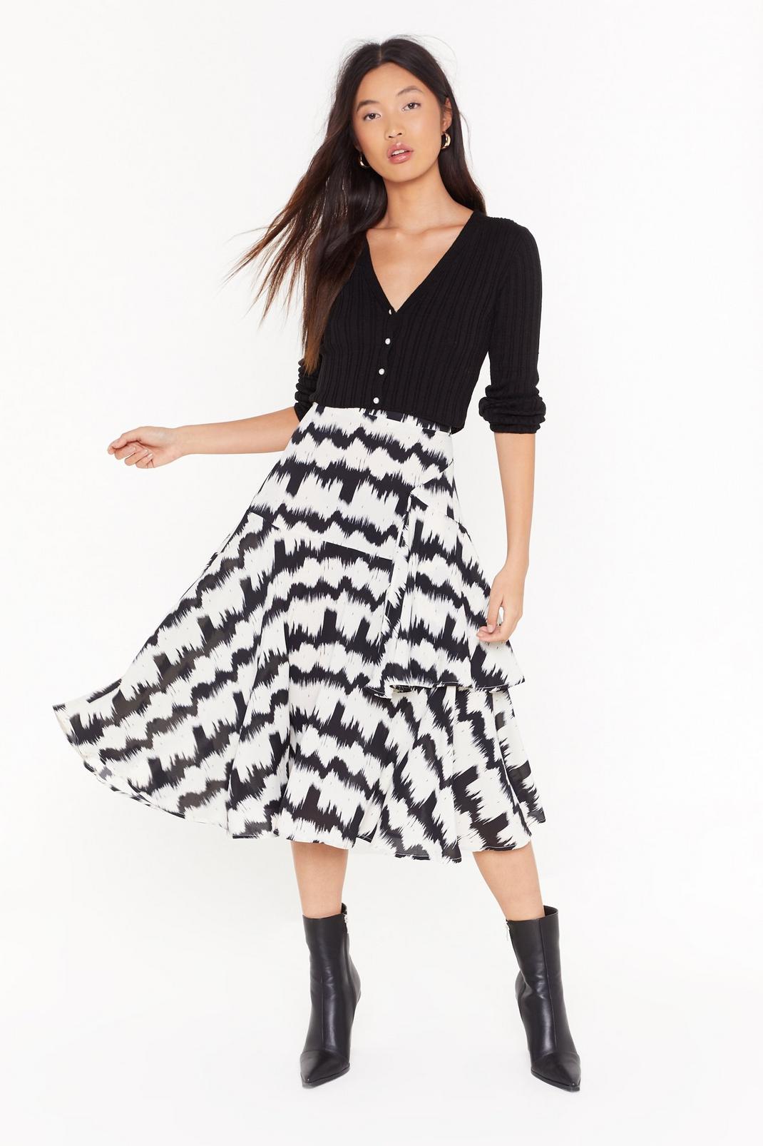 Bold Moves Abstract Midi Skirt image number 1