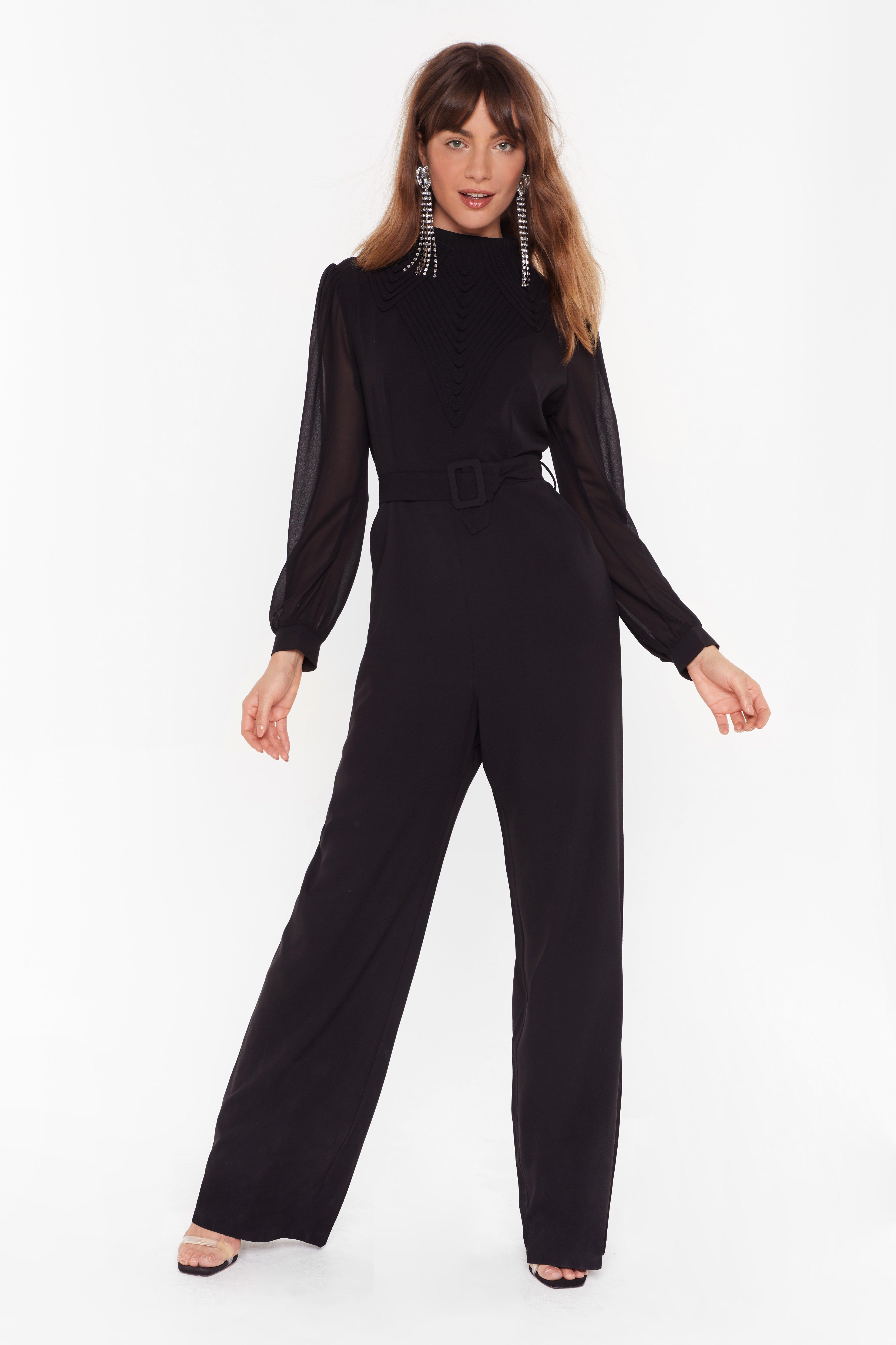 high neck pantsuit