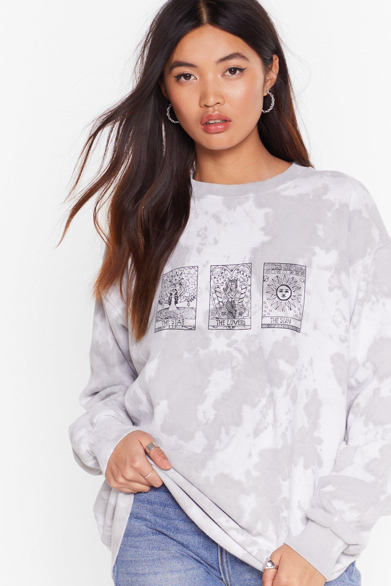 nasty gal tie dye sweatshirt