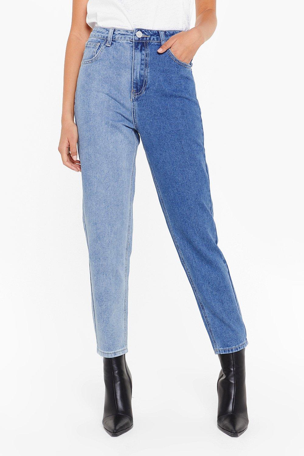 Split on sale color jeans