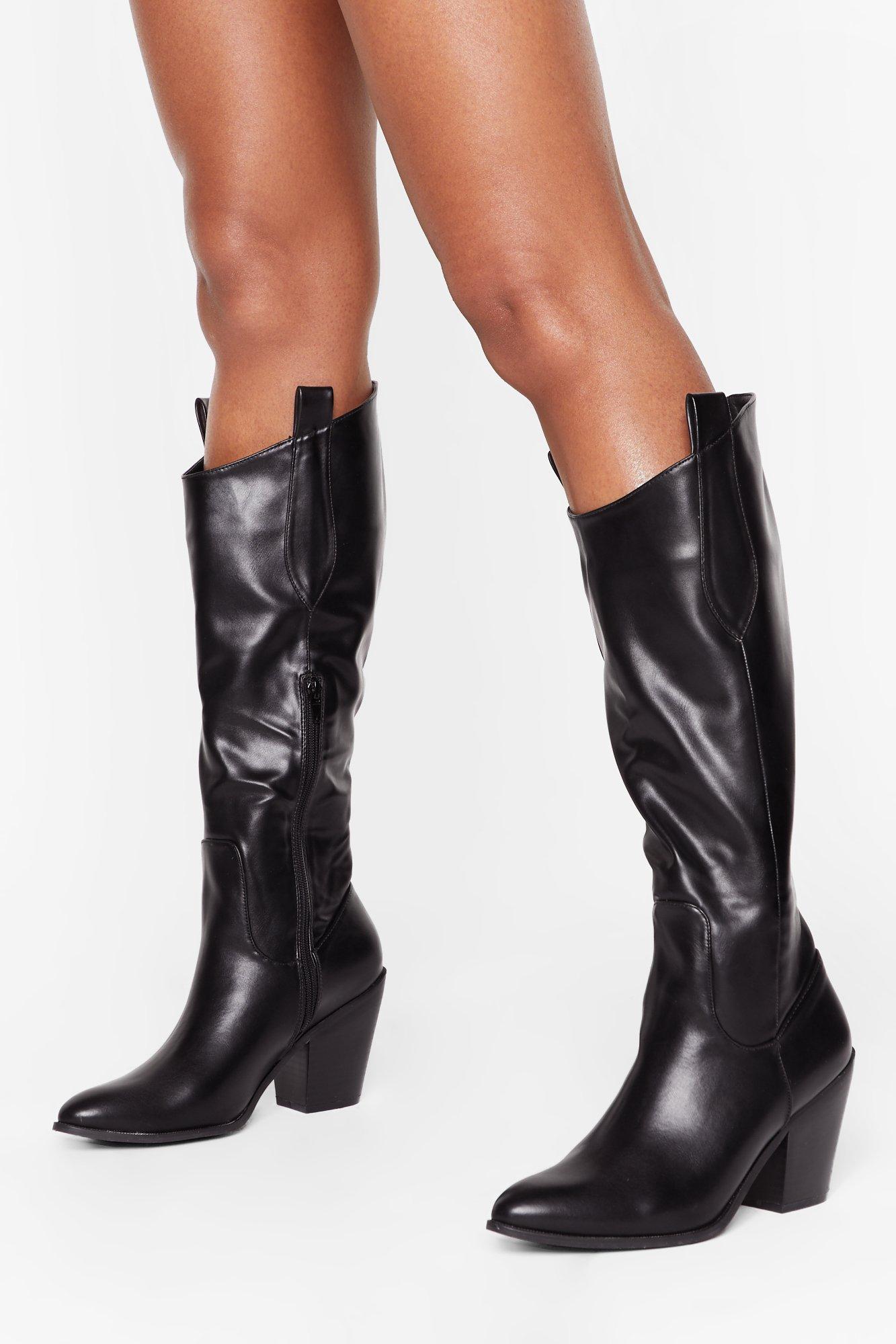 western boots knee high