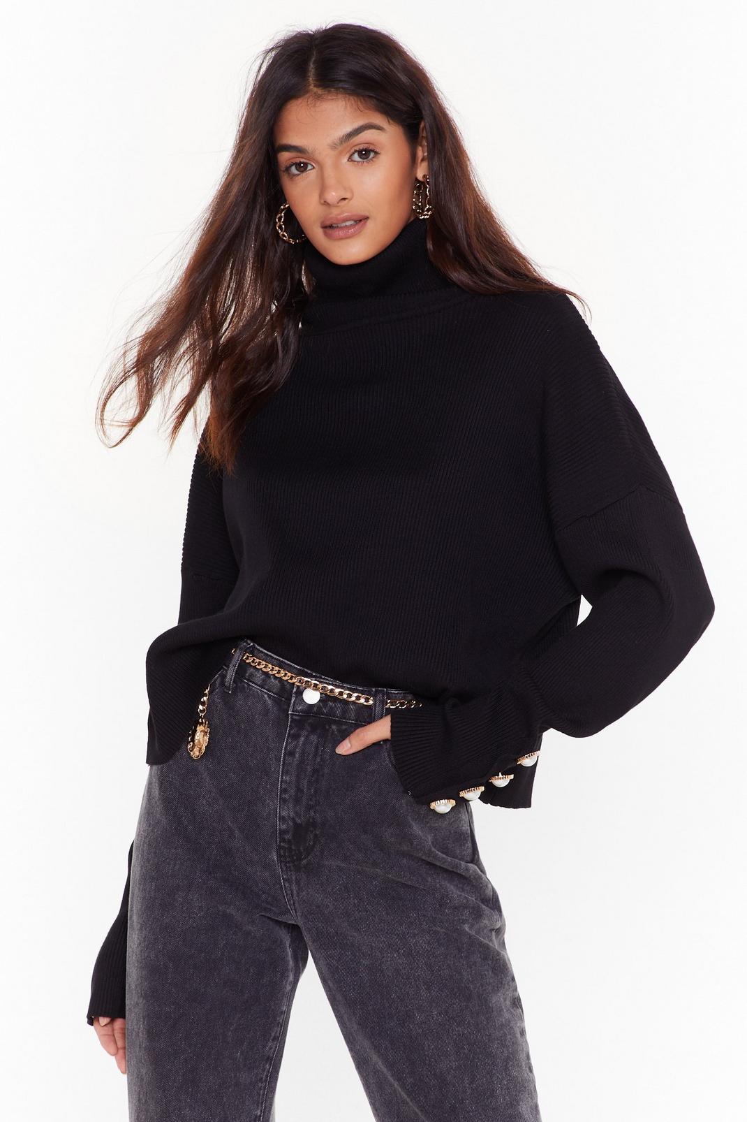 Pearl of Your Dreams Turtleneck Knitted Jumper image number 1