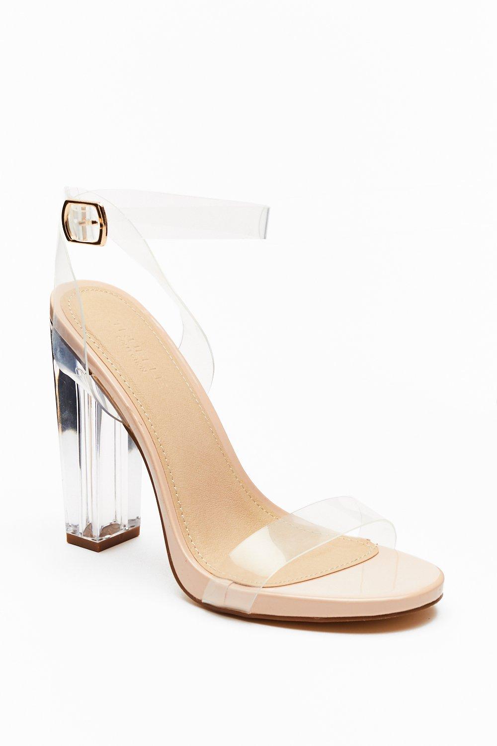 Nasty gal let's sale be clear heel