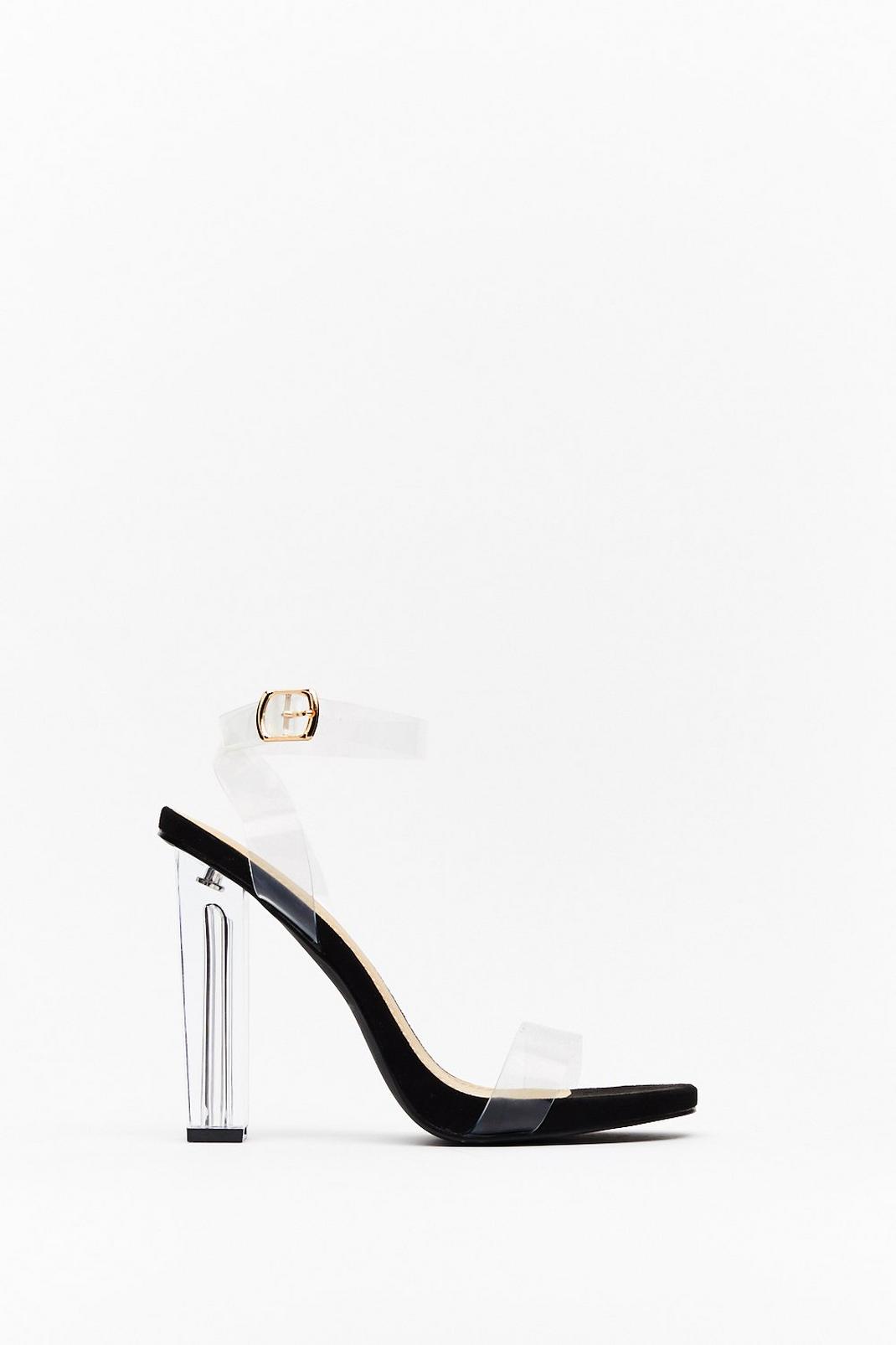 wide fit clear heels size 10