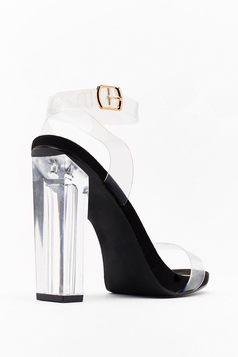 Wide fit clear on sale heels