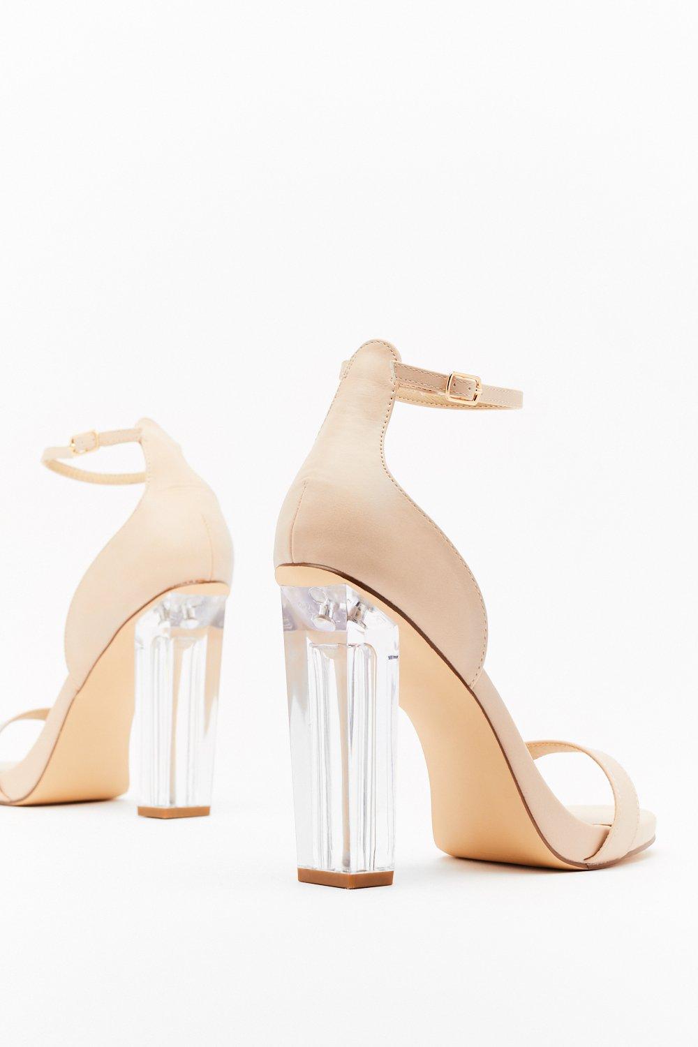 Transparent heels hot sale wide fit