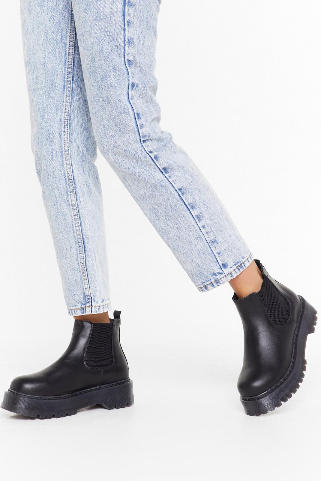 Kicking and Screaming Faux Leather Chelsea Boots image number 1