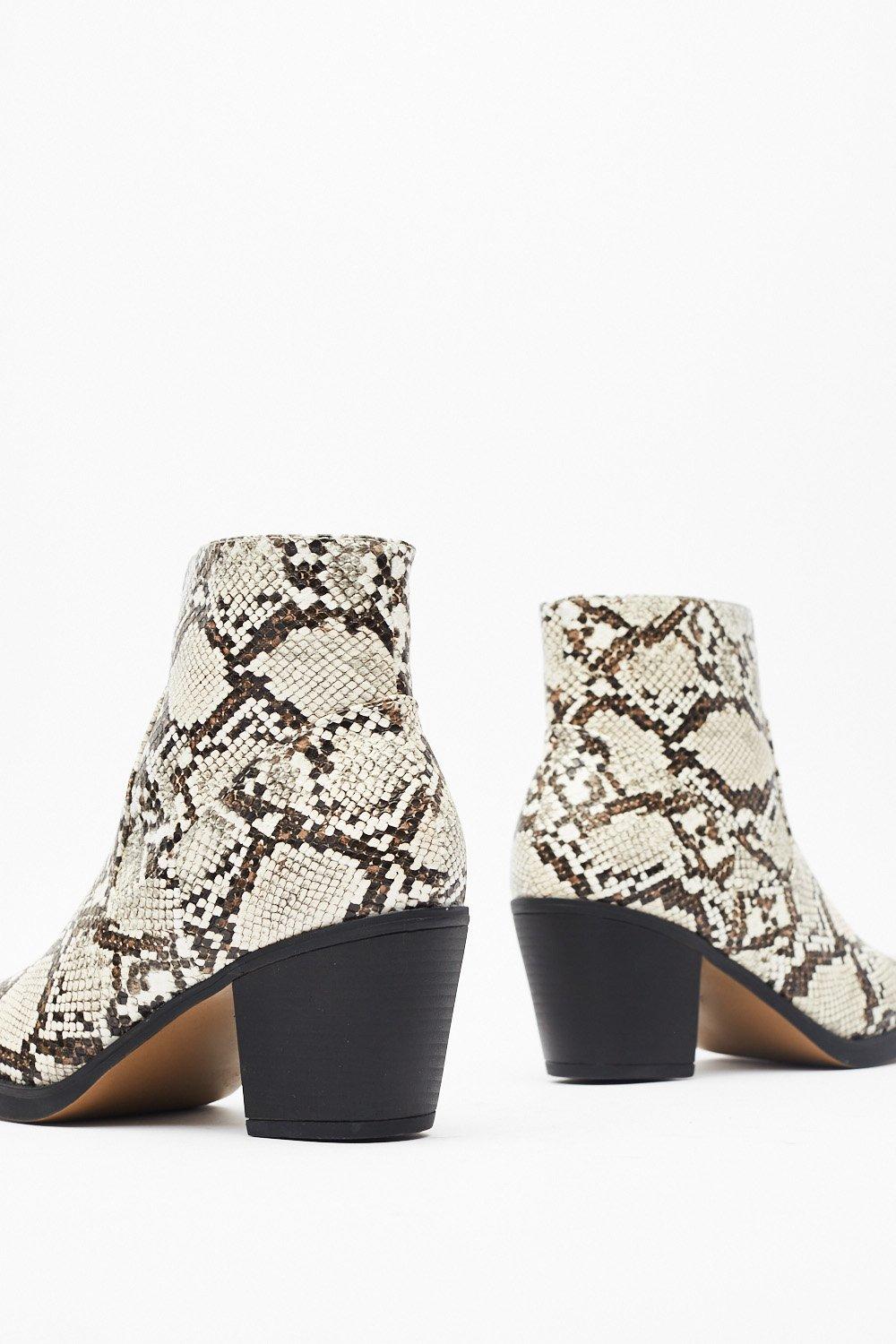 Nasty gal snakeskin store boots