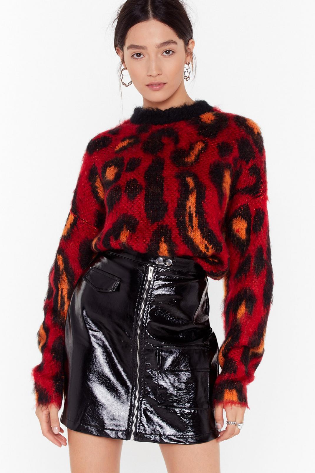 Brush Up Nice Knit Leopard Sweater image number 1