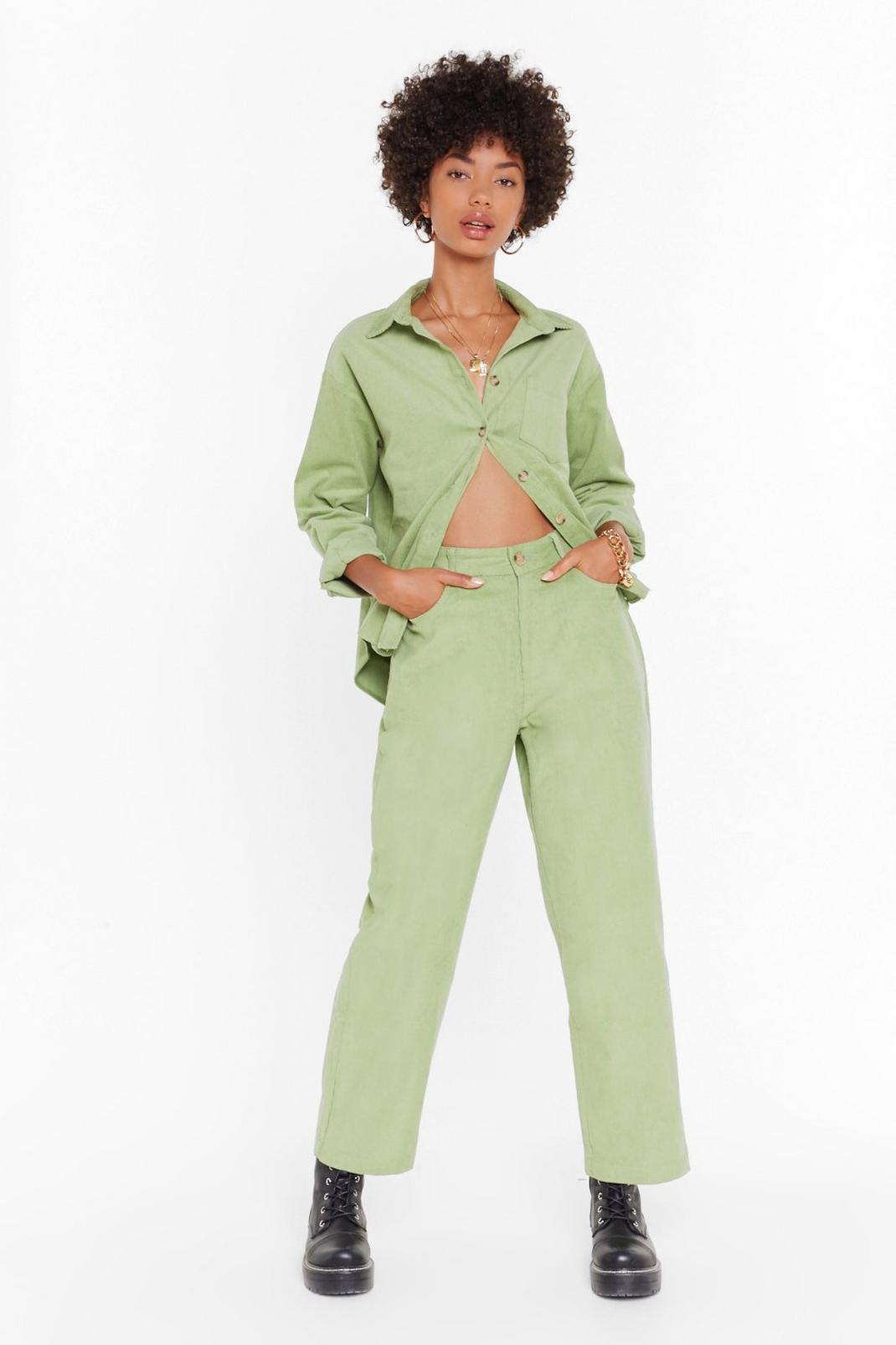 It Suits You High-Waisted Corduroy Pants image number 1