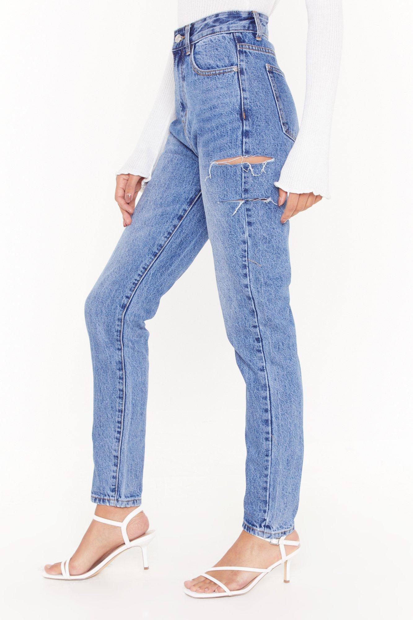 mom jeans with side pockets