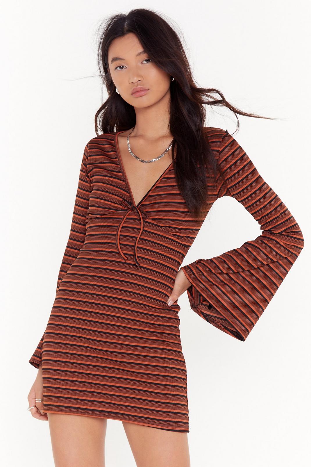 Out of Line Striped Mini Dress image number 1