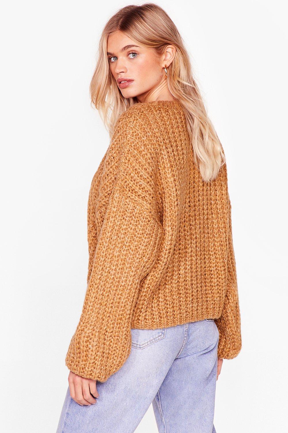 Knit Back and Wait Balloon Sleeve Jumper