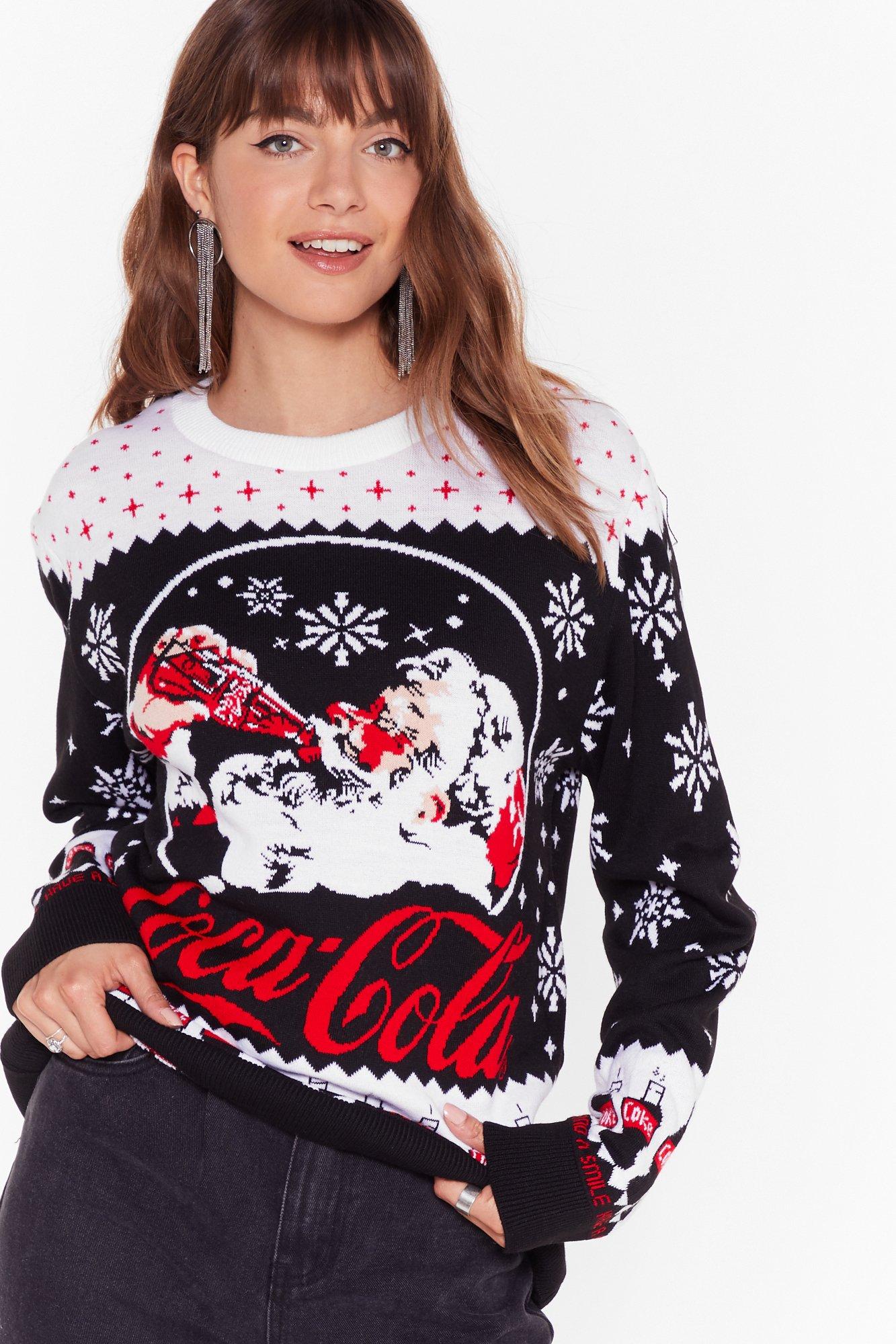 Womens coca cola christmas on sale jumper