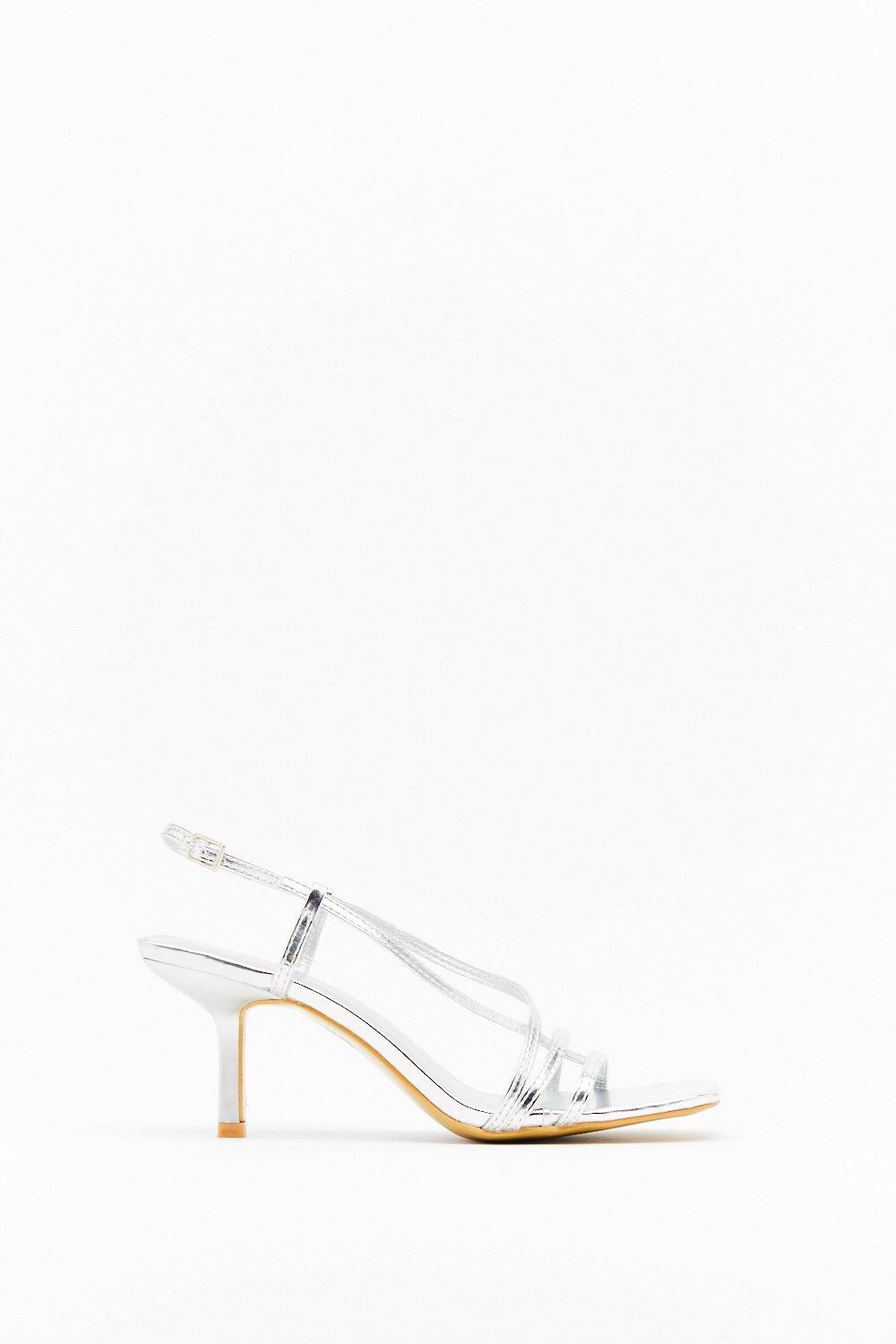 Metallic kitten clearance heels