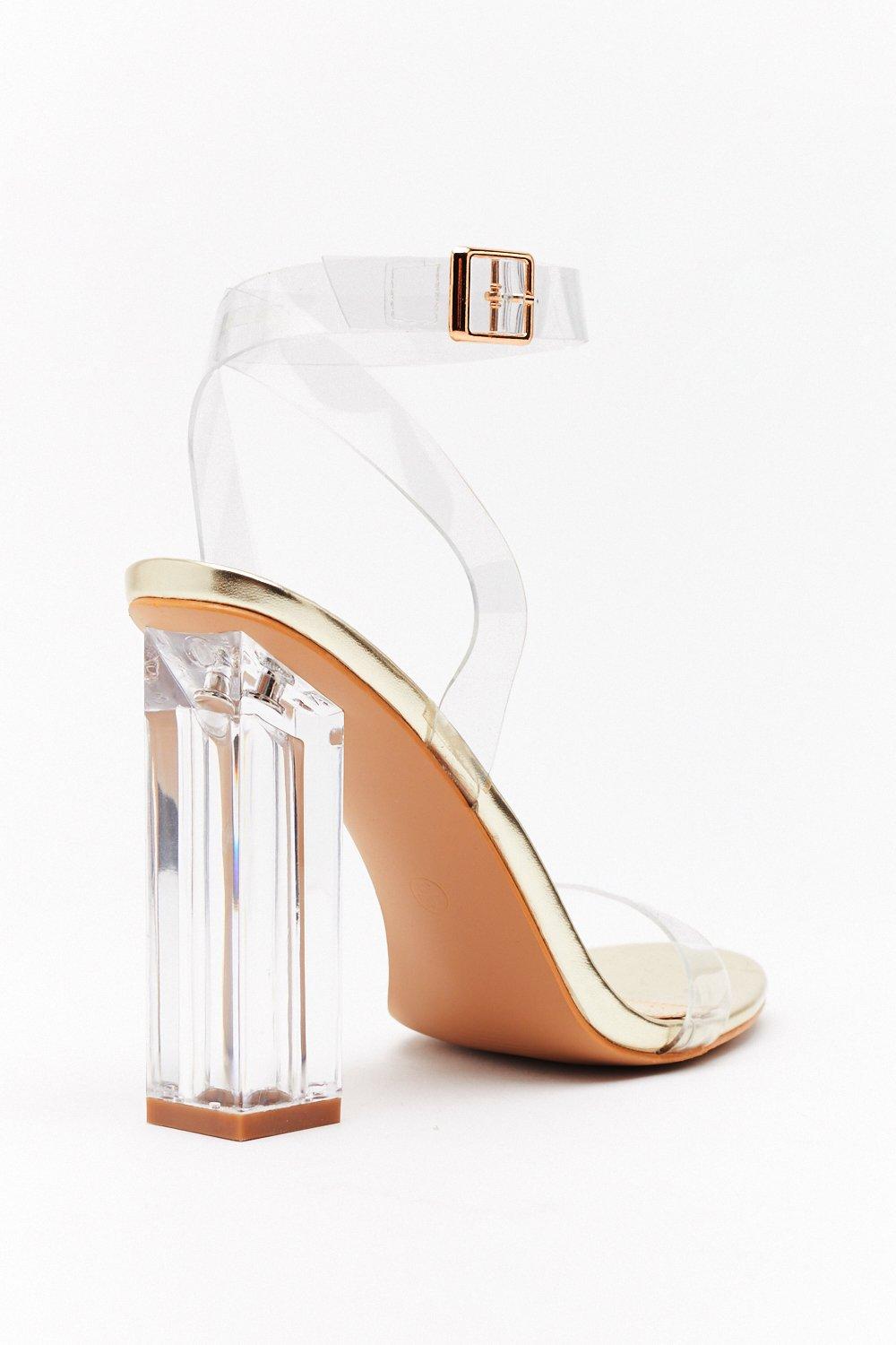Clear metallic heels outlet