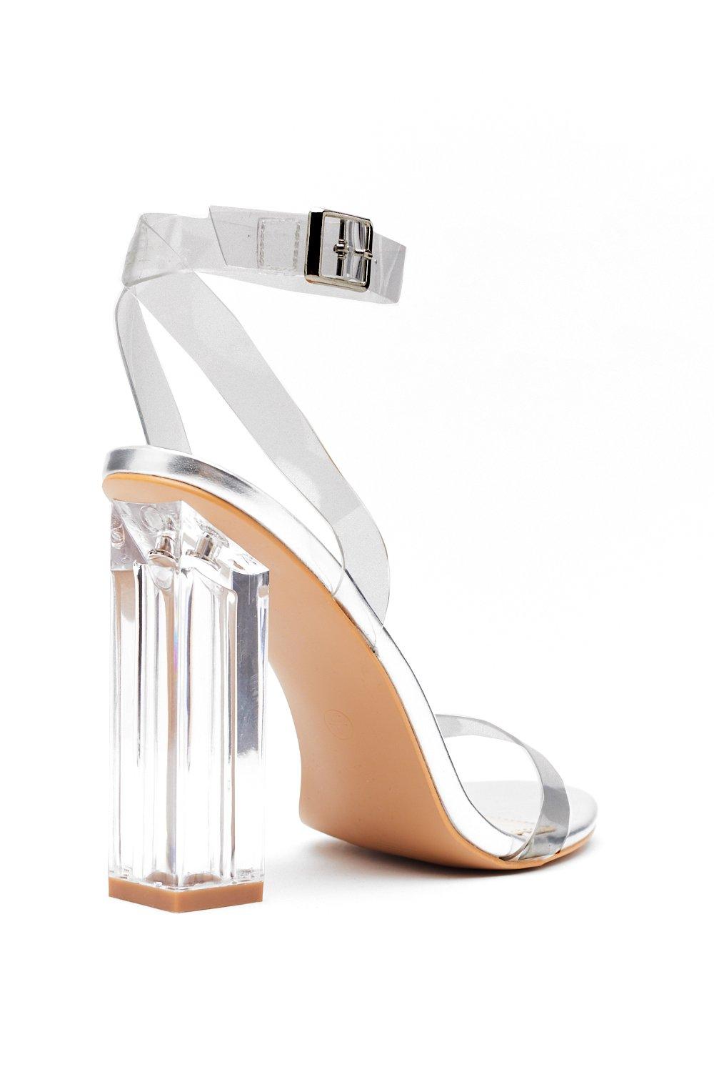 Nasty gal let's be cheap clear heel