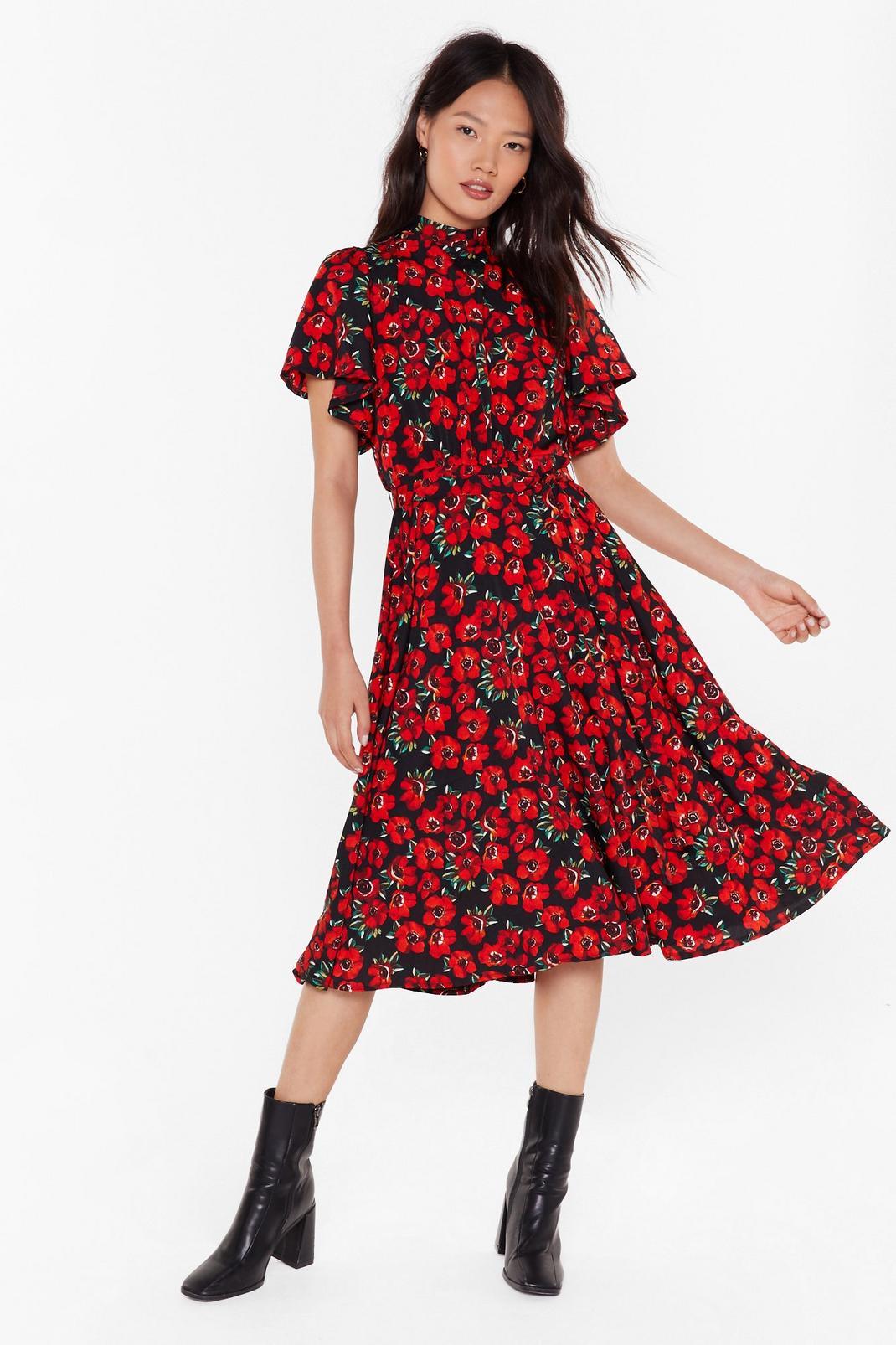 Field of Dreams Floral Midi Dress image number 1