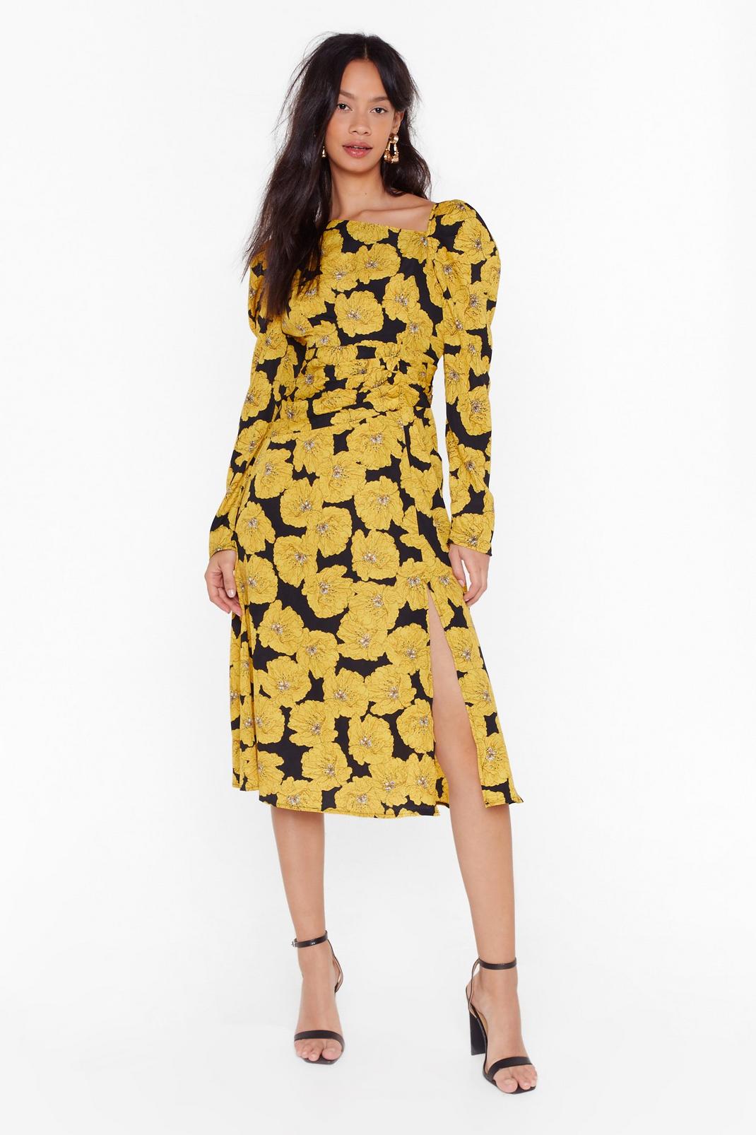 Time Grows By Floral Midi Dress image number 1