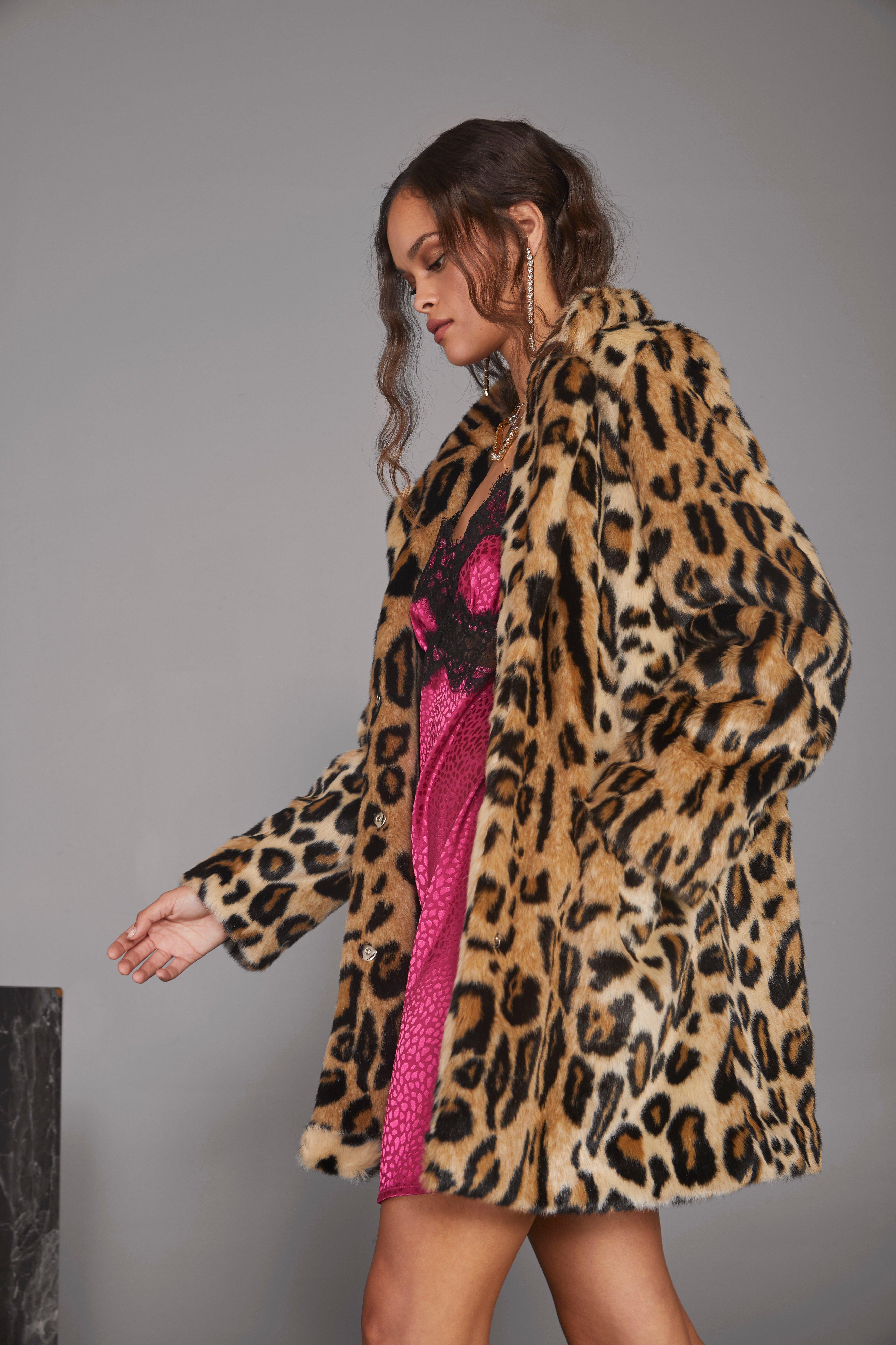 Leopard Faux Fur Winter Coat | Nasty Gal