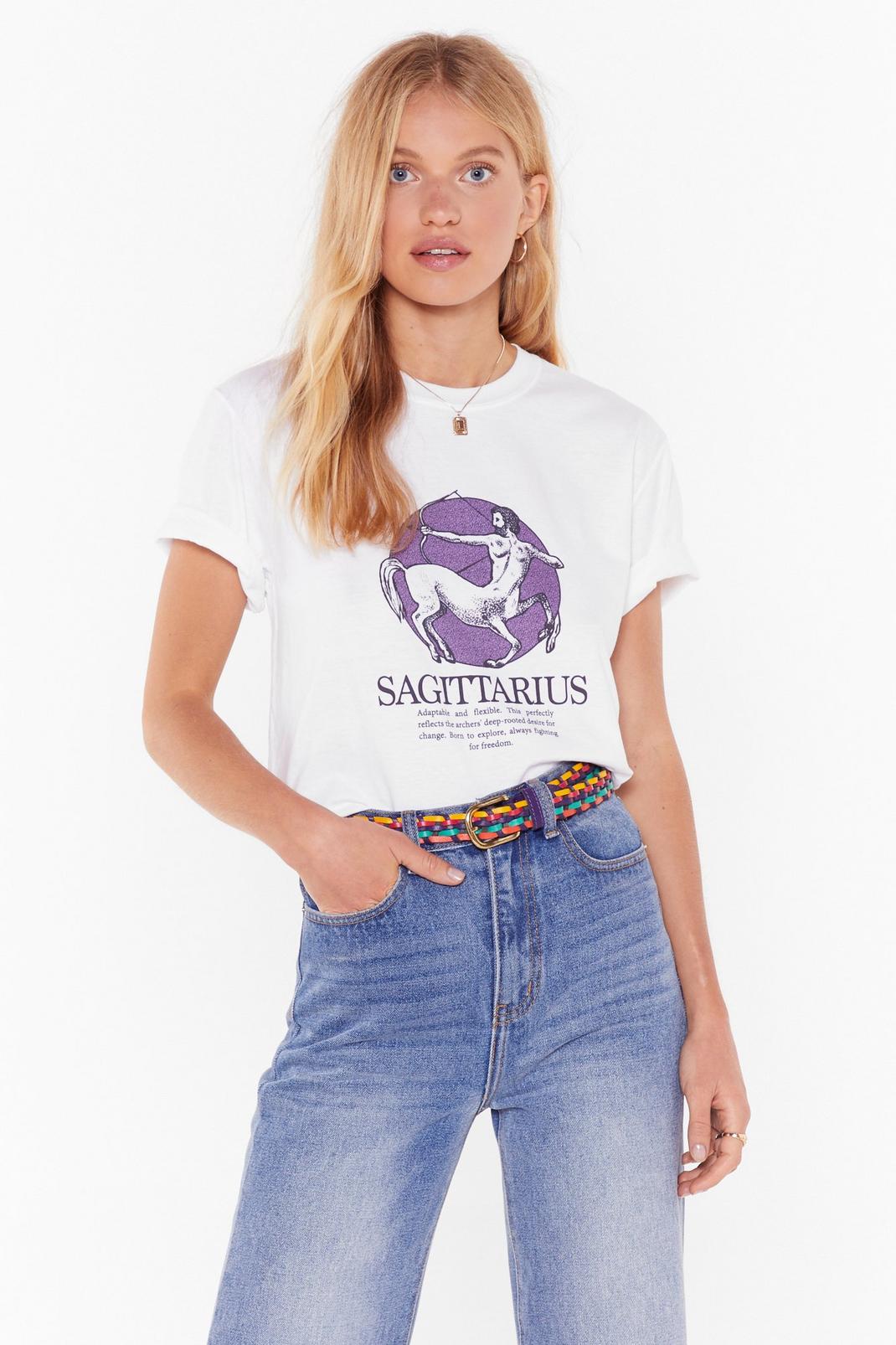 Tell Me Your Star Sign Sagittarius Graphic Tee image number 1