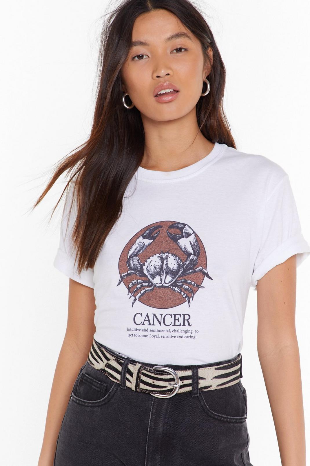 Tell Me Your Star Sign Cancer Graphic Tee image number 1