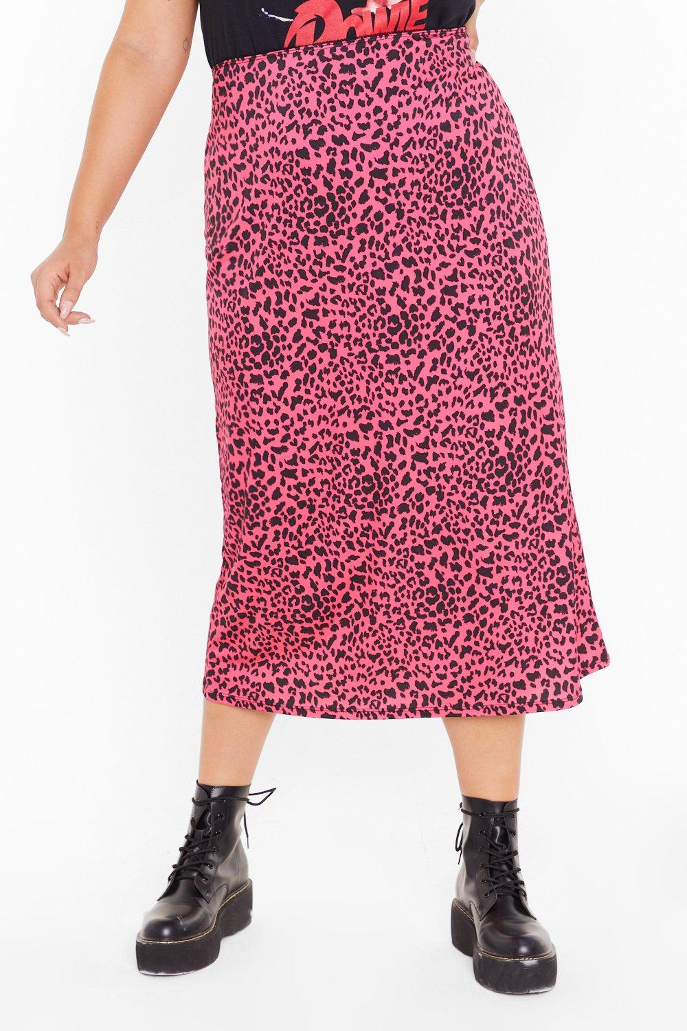 Neon leopard print clearance skirt