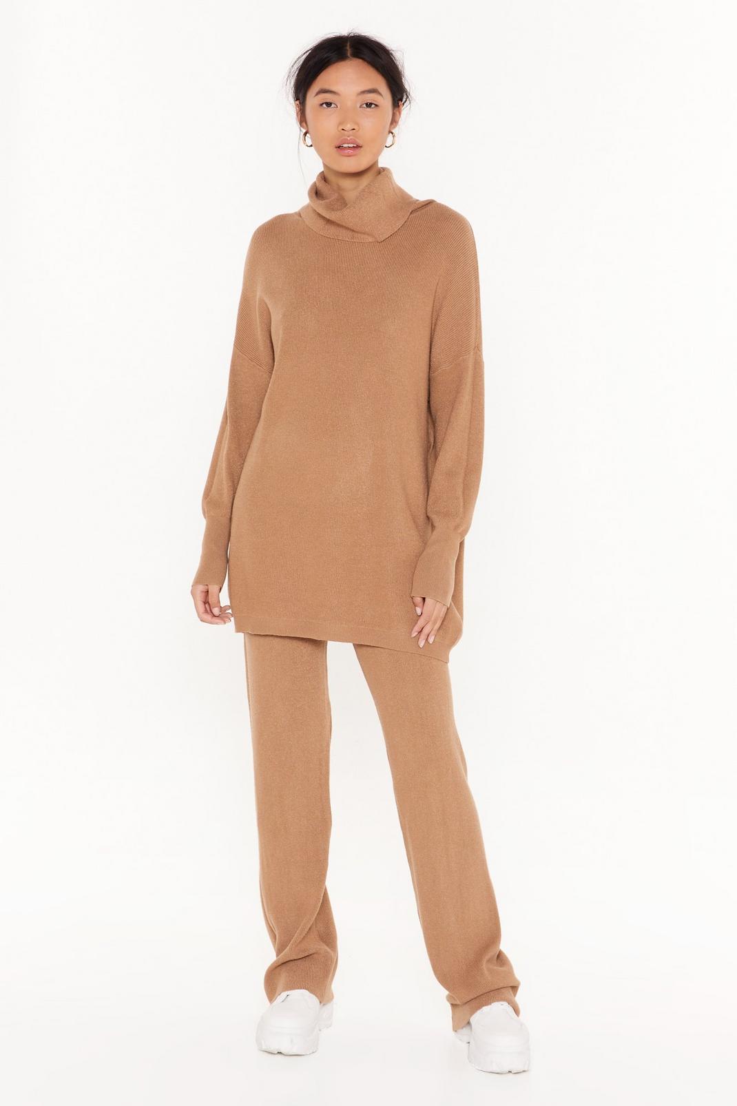 Roll on Home Time Turtleneck Sweater and Pants Set image number 1