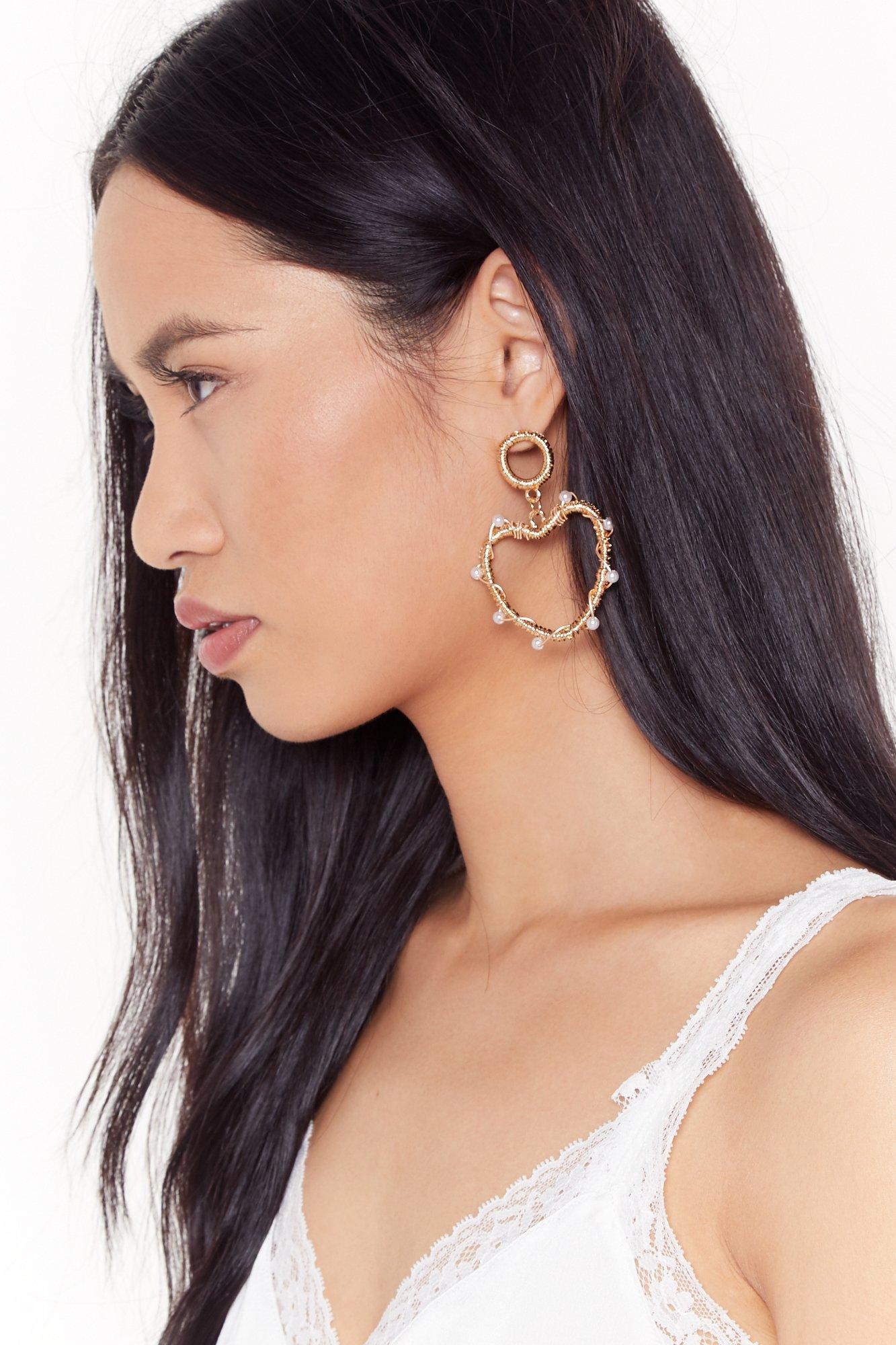 Sophee Heart Hoop Earrings