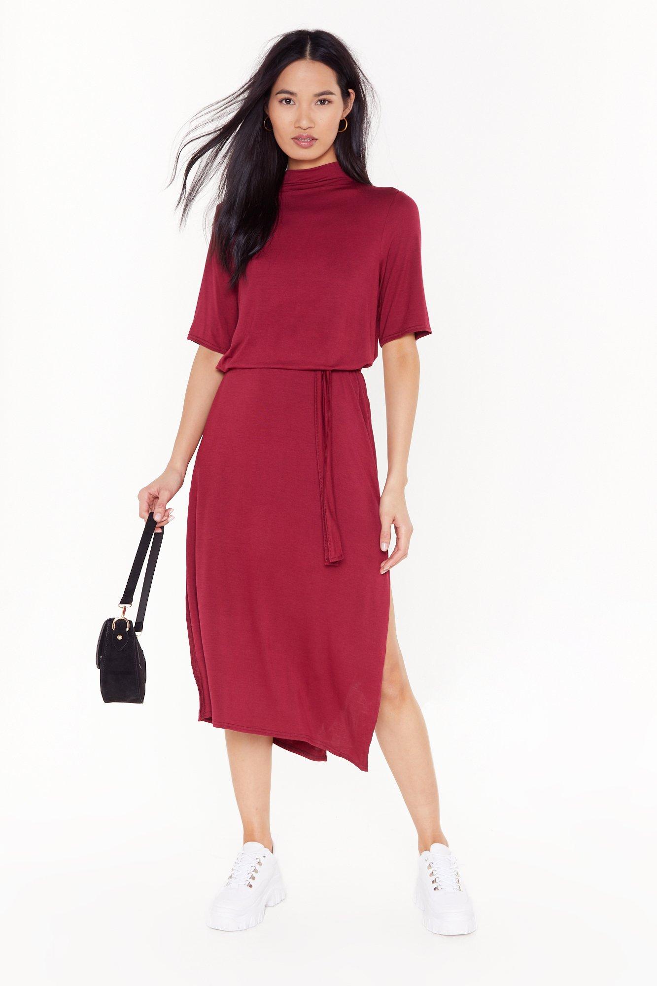 tee bt belted midi dress