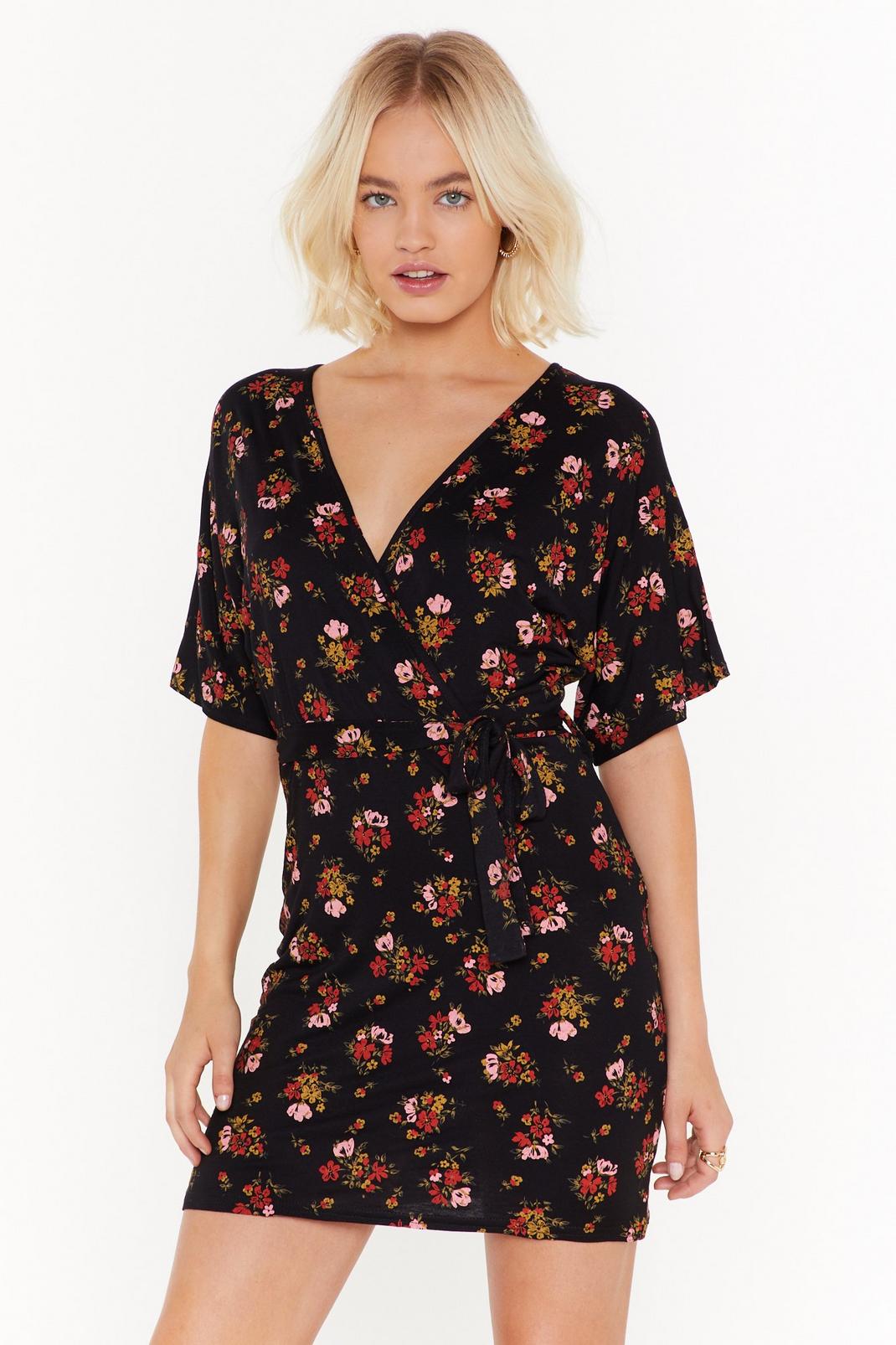 No Bloom for Haters Floral Wrap Dress image number 1
