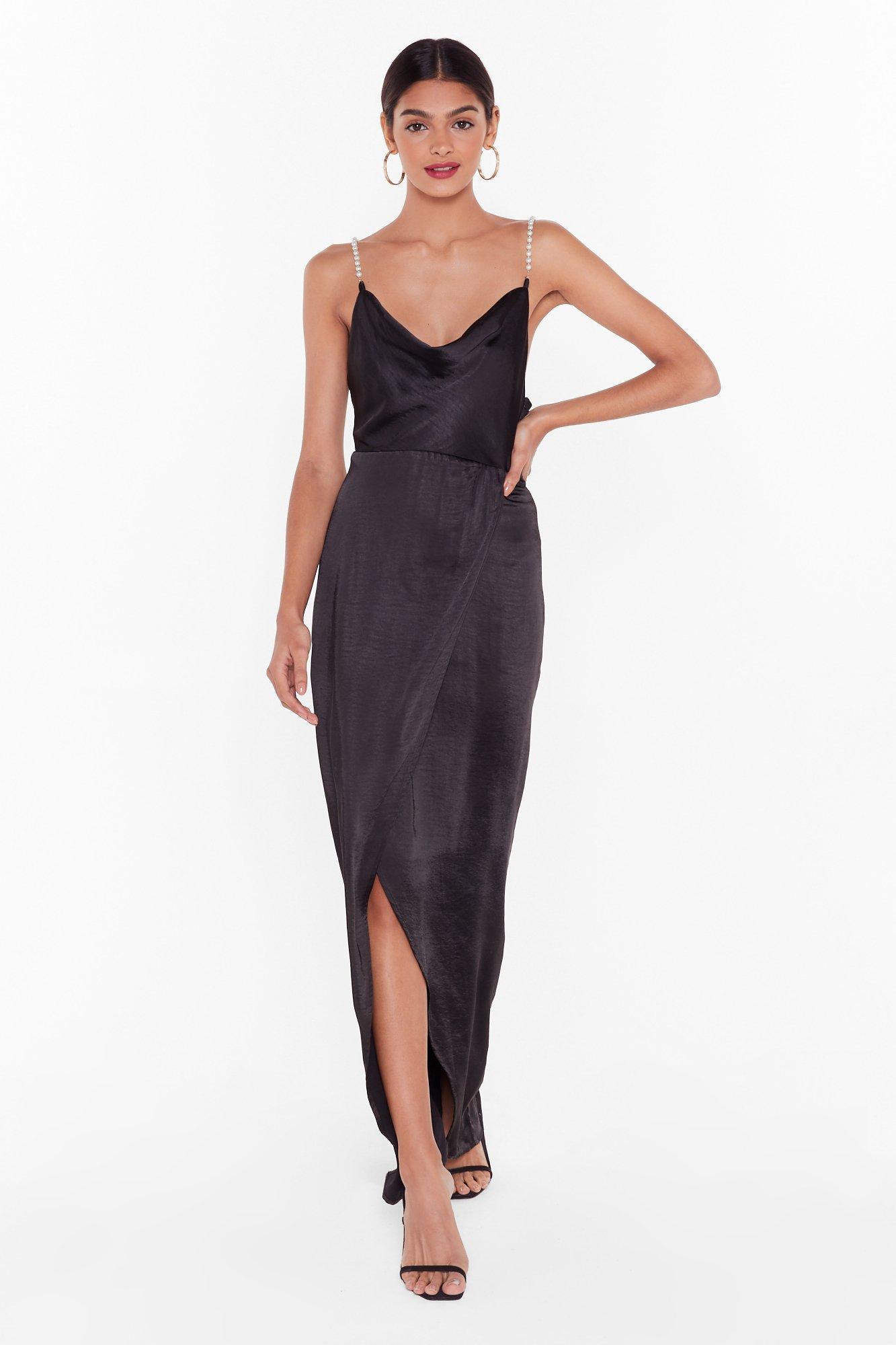 nasty gal black maxi dress