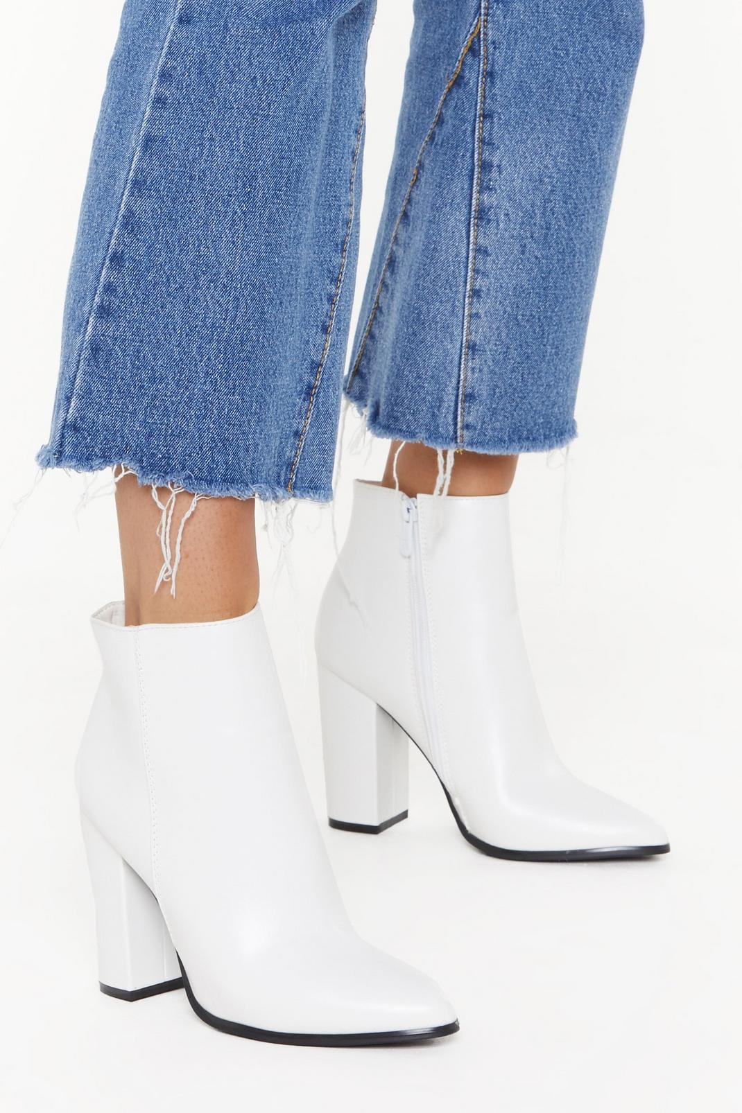 White And Your Point is Heeled Ankle Boots image number 1