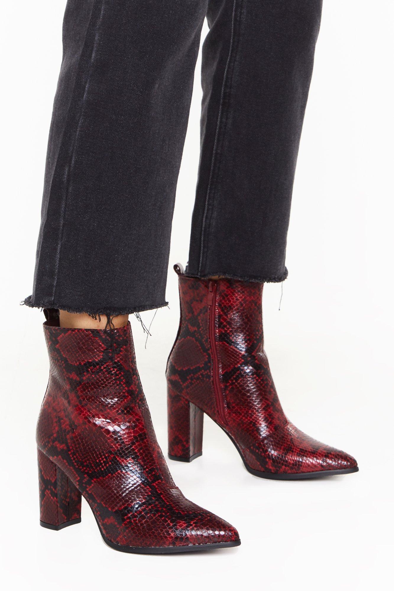 pointed snake boots