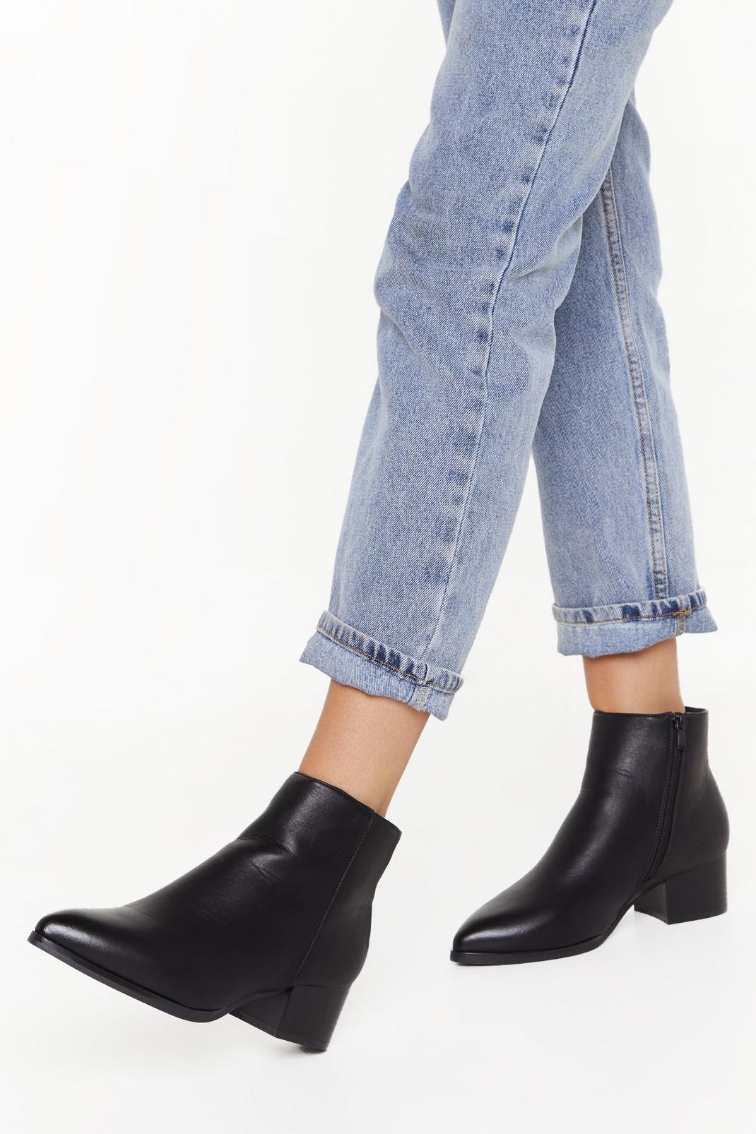 Pointed Mid Block Heel Ankle Boots image number 1